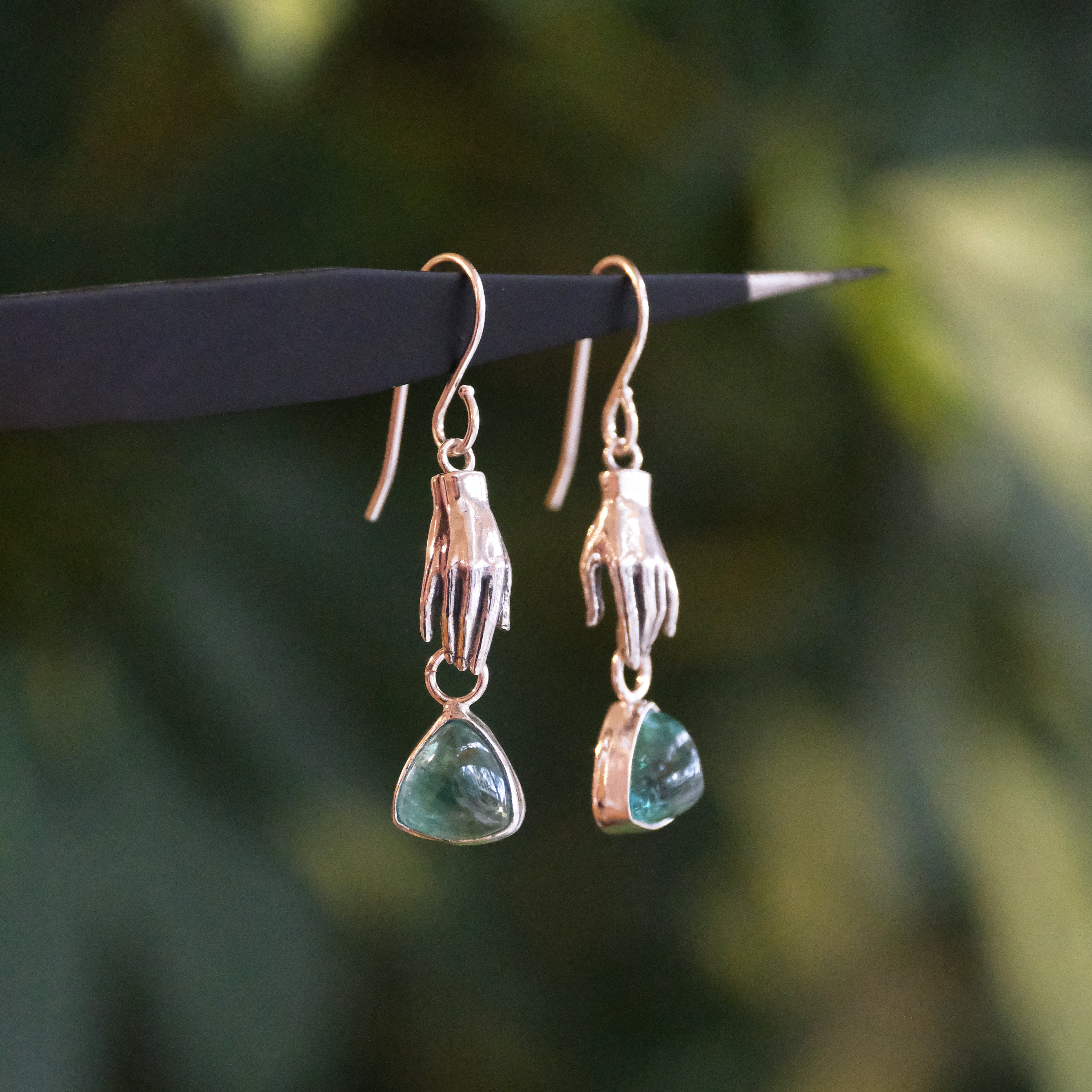 Sterling + Tourmaline Waterkeeper Earrings - One of a Kind