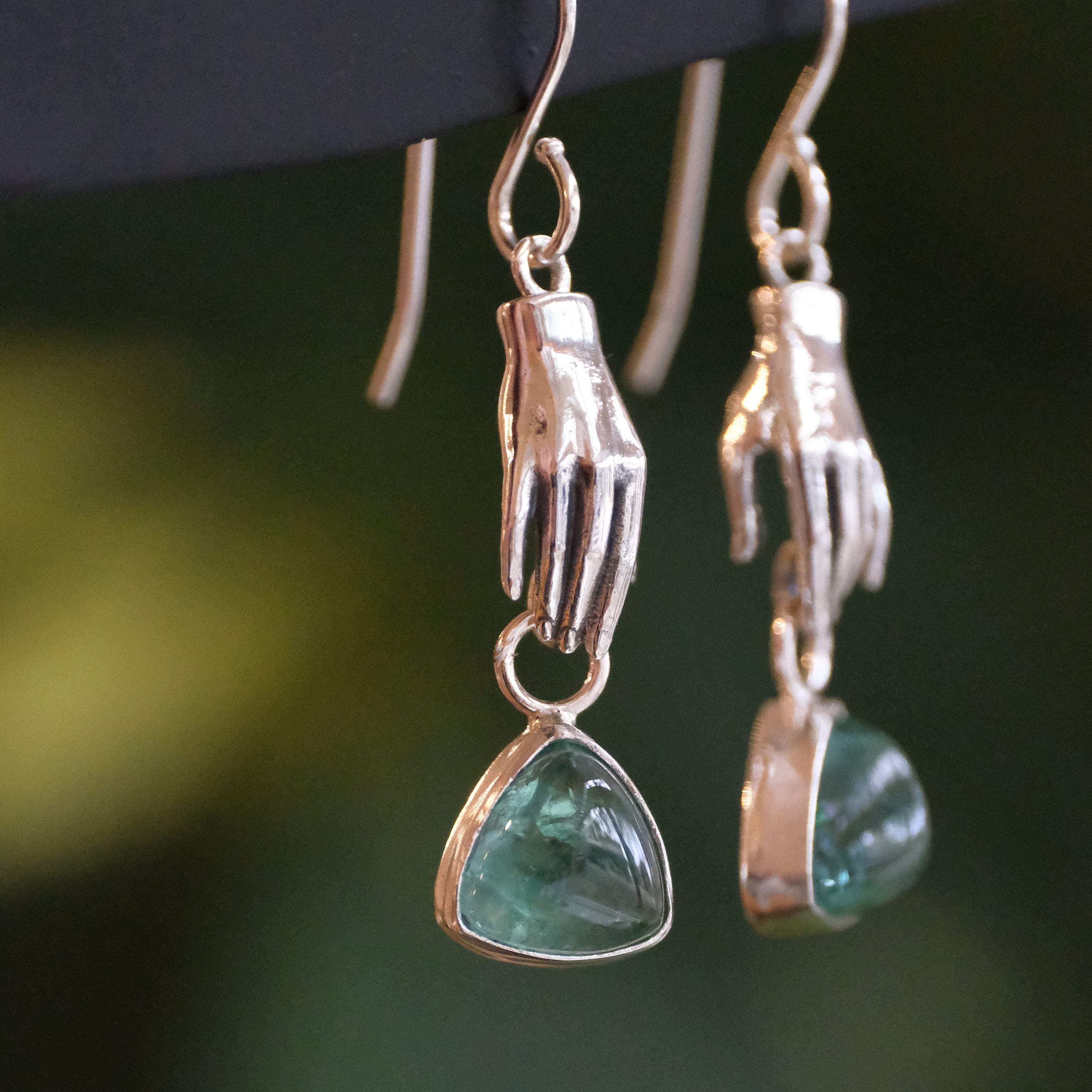 Sterling + Tourmaline Waterkeeper Earrings - One of a Kind