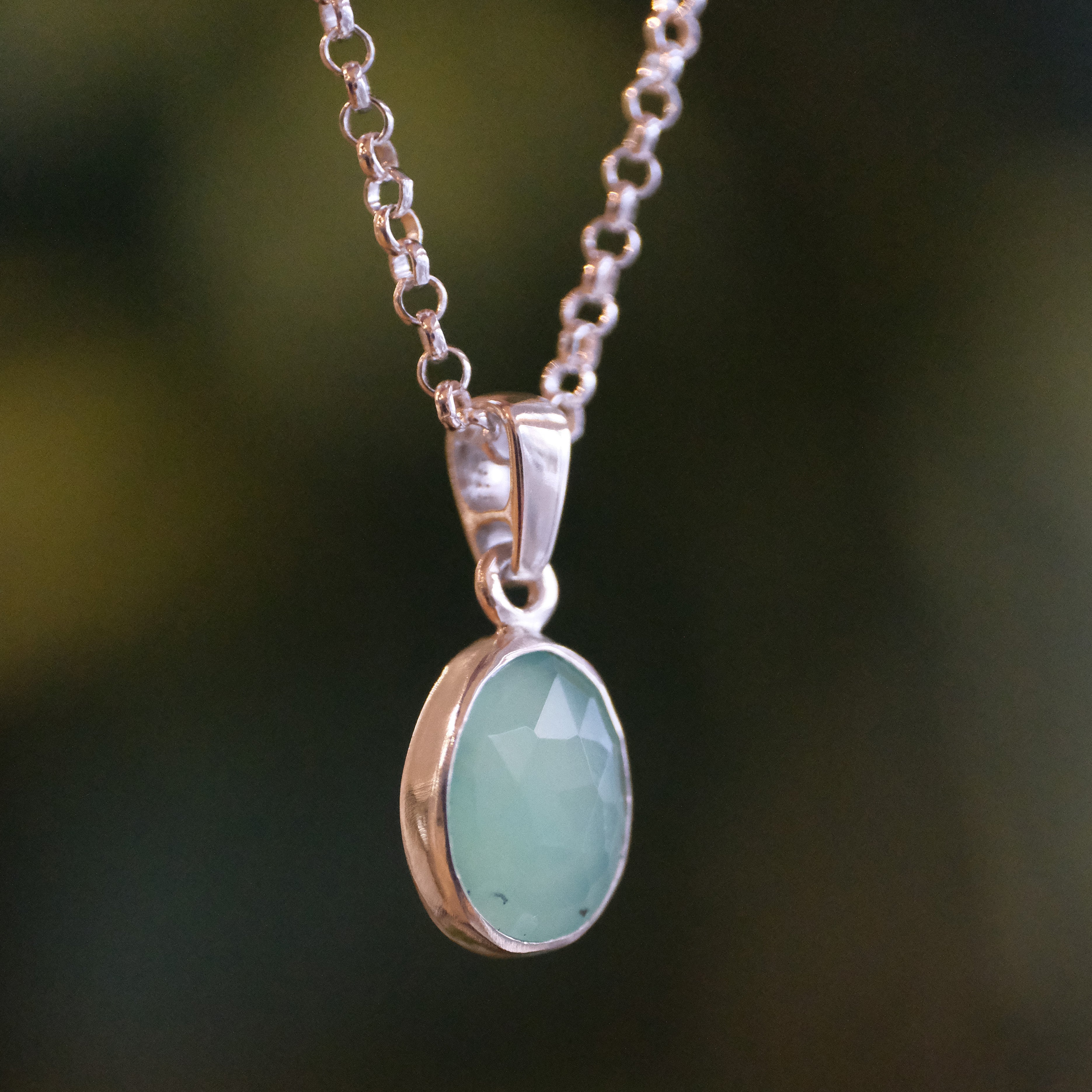 Chalcedony Solo Necklace