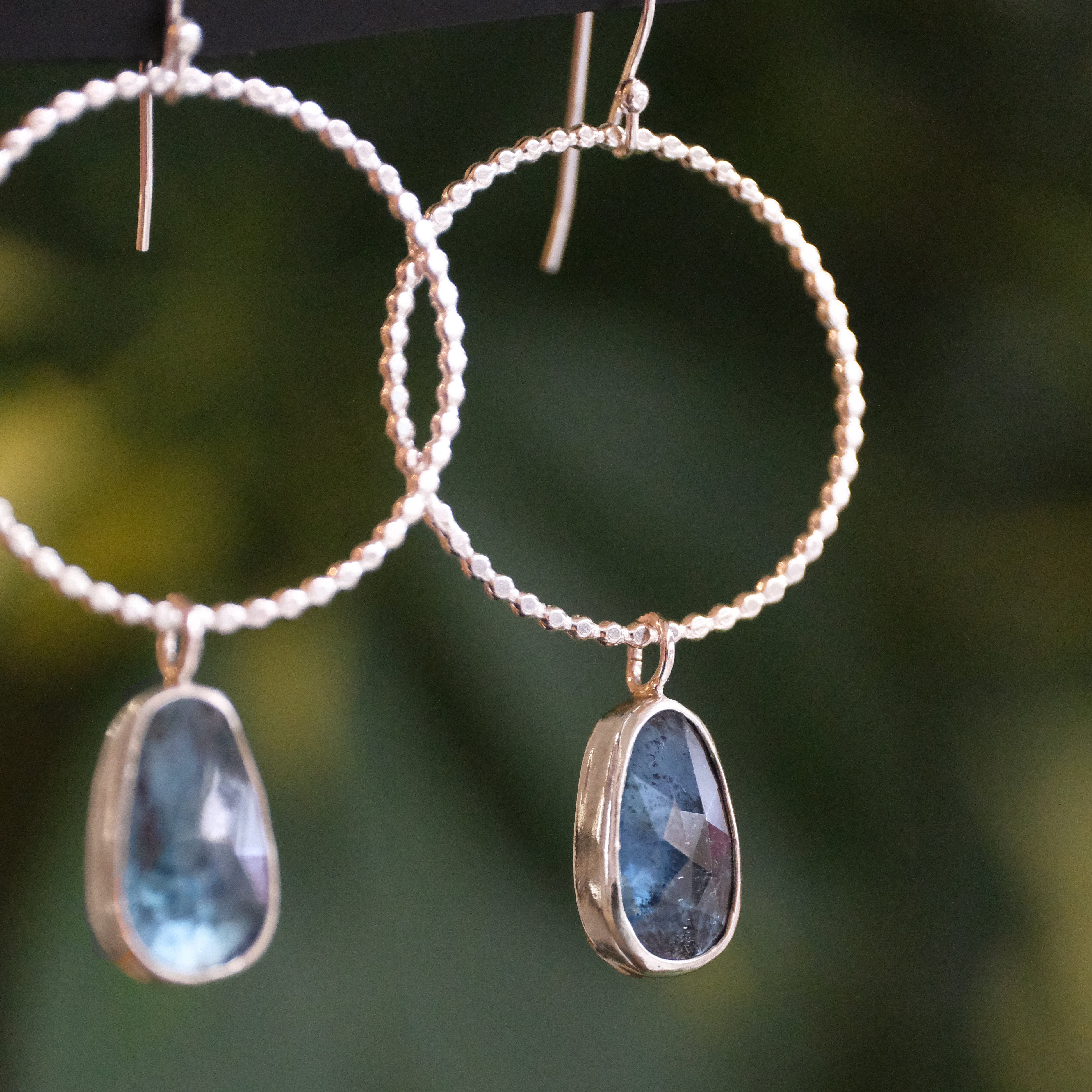 Kyanite Fizz Hoops - One of a Kind