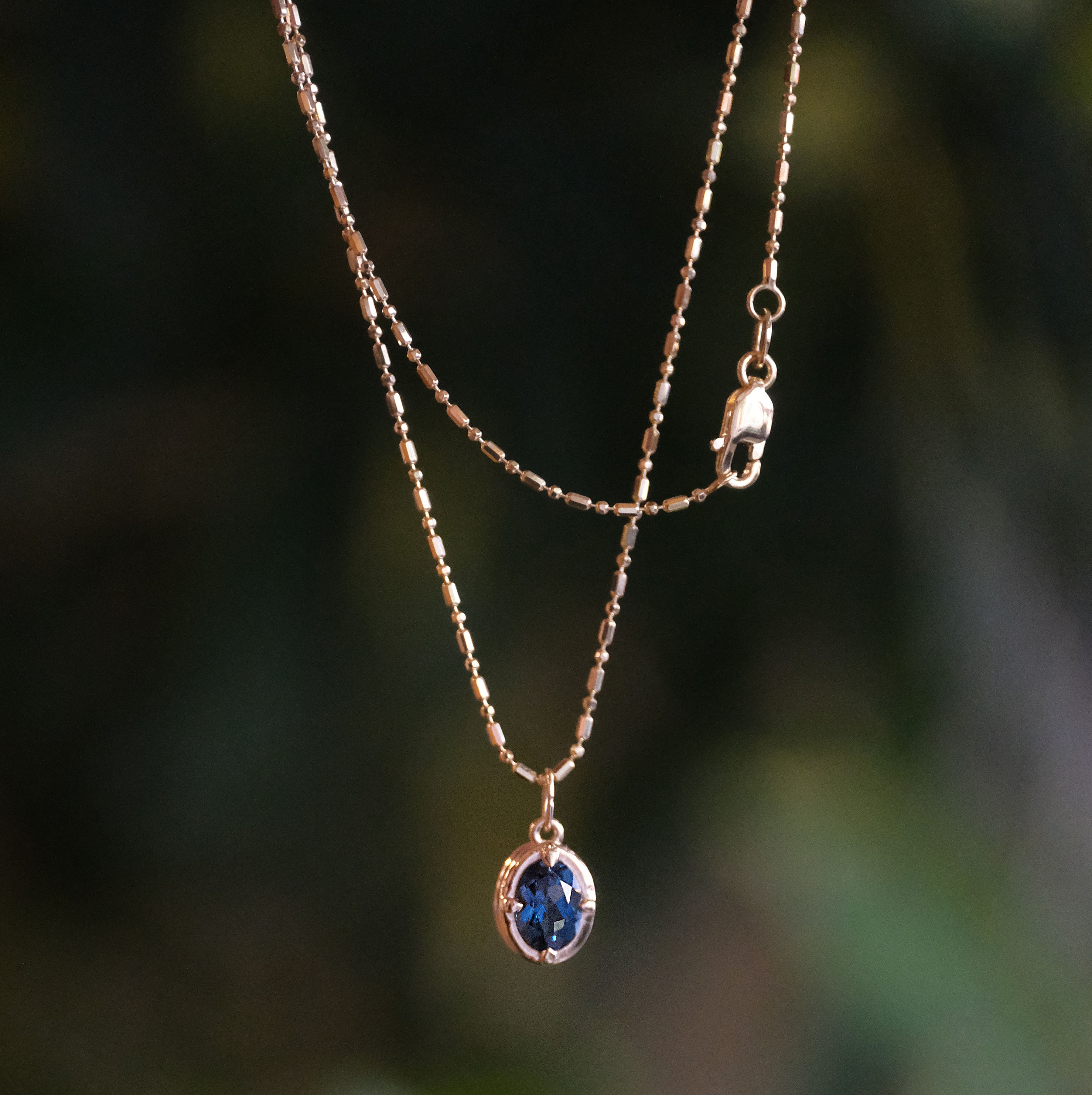14k + London Blue Topaz Trikala Necklace