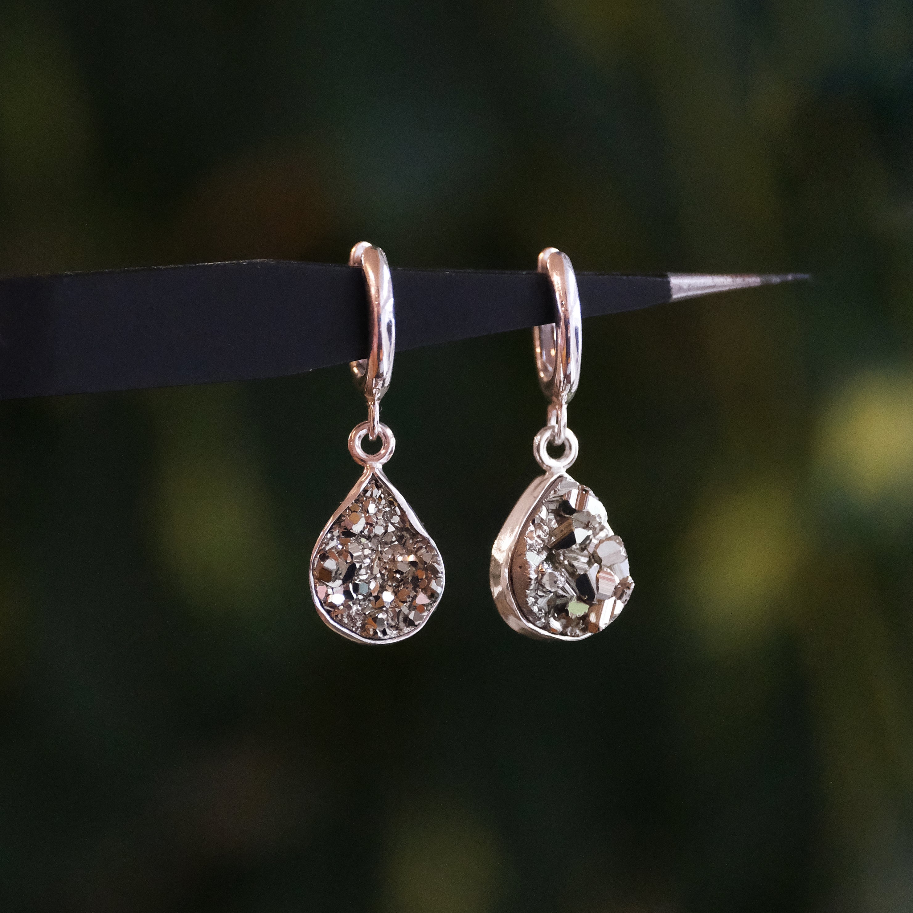 Pyrite + Sterling Gold Rush Earrings - One of a Kind