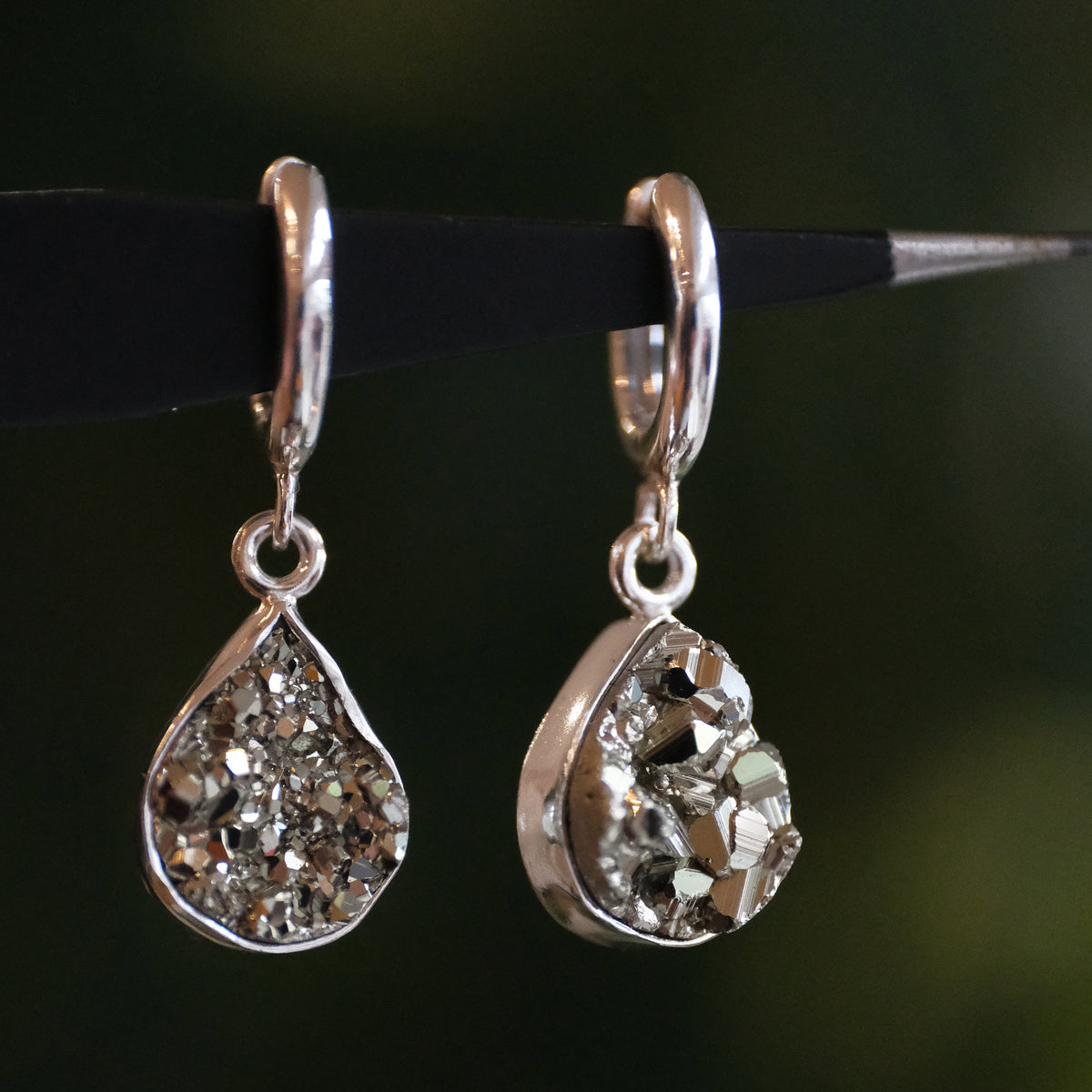 Pyrite + Sterling Gold Rush Earrings - One of a Kind
