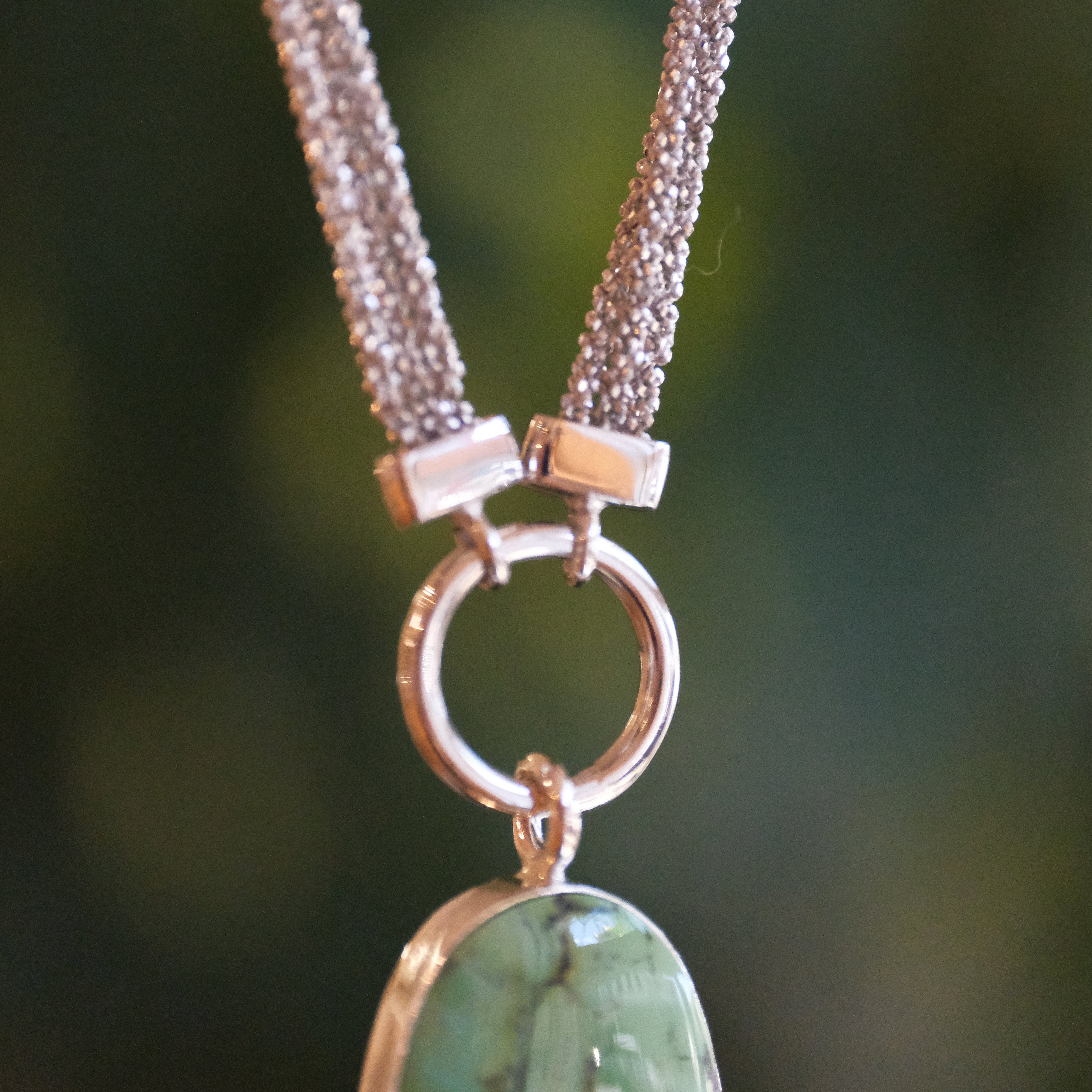 Turquoise + Sterling Malta Necklace - One of a Kind