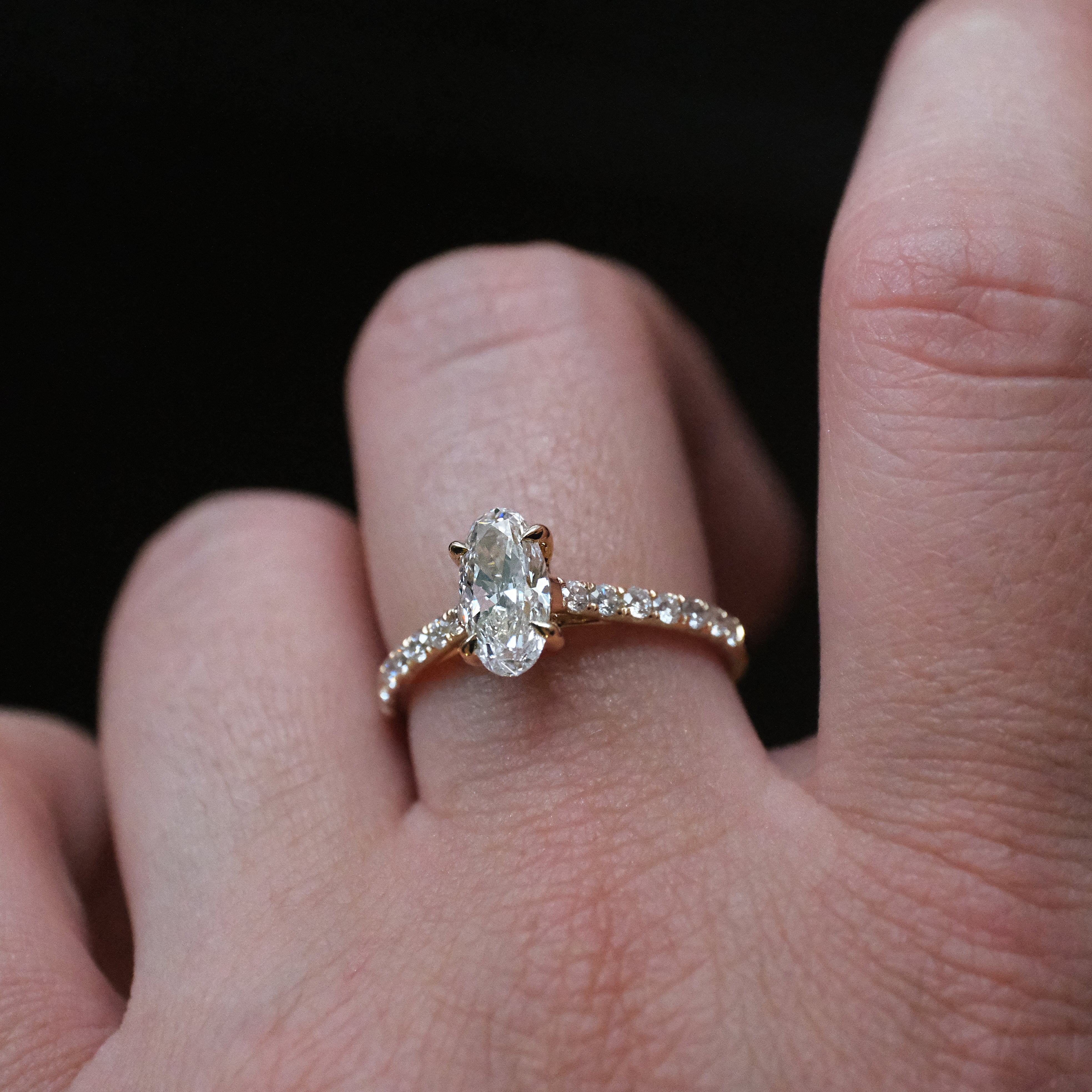 14k + Lab Diamond Long Nights Ring