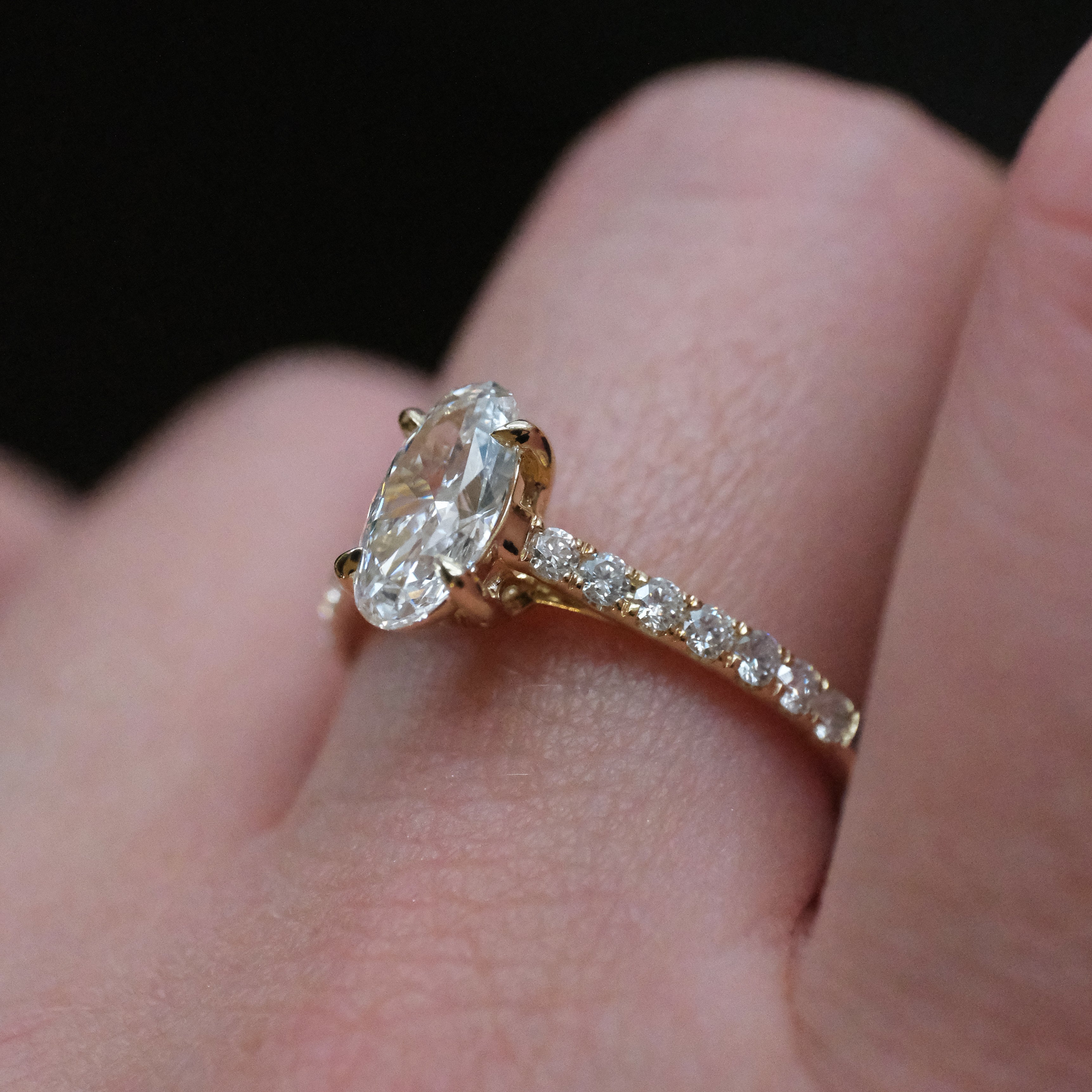 14k + Lab Diamond Long Nights Ring