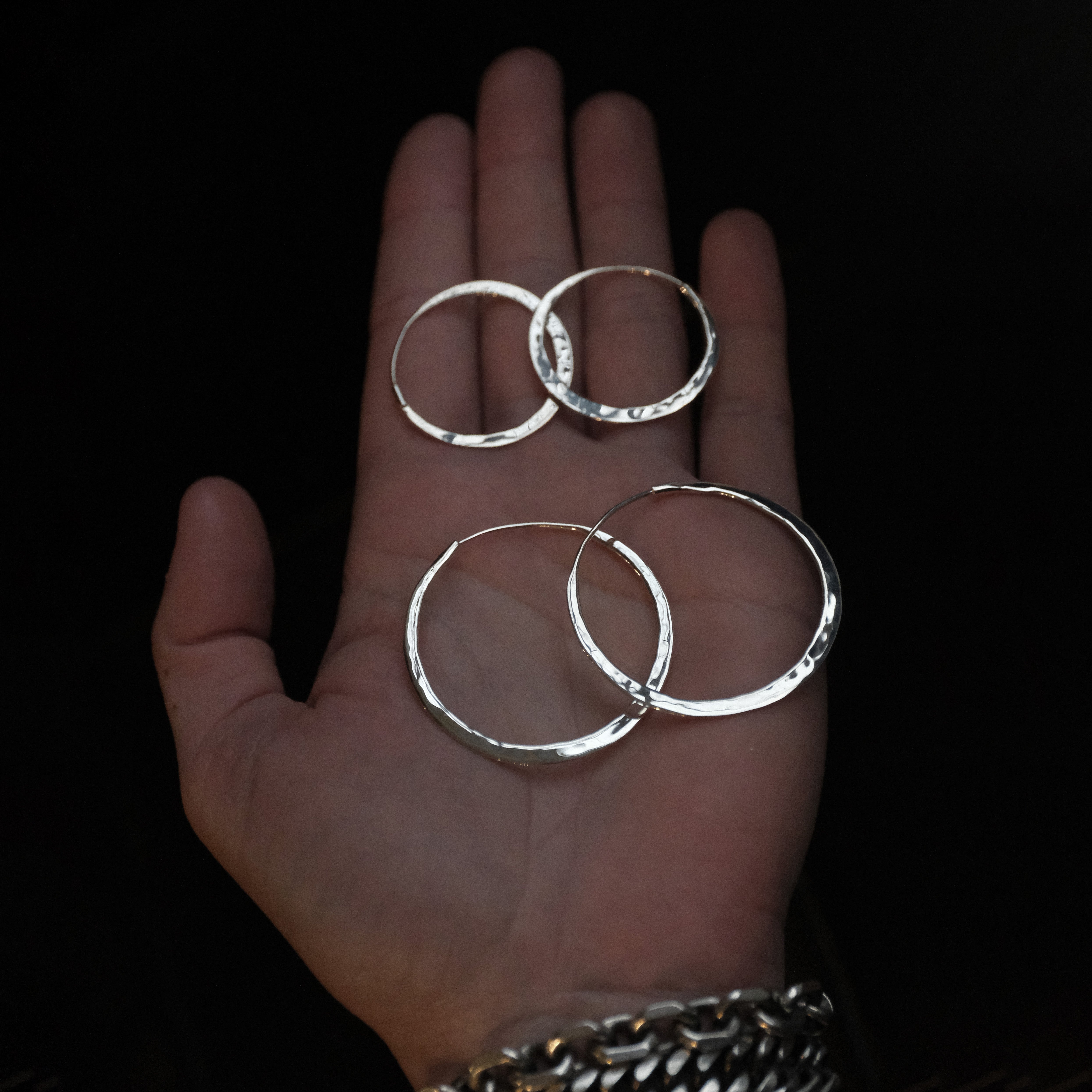 Sterling Silver Maddock Hoops