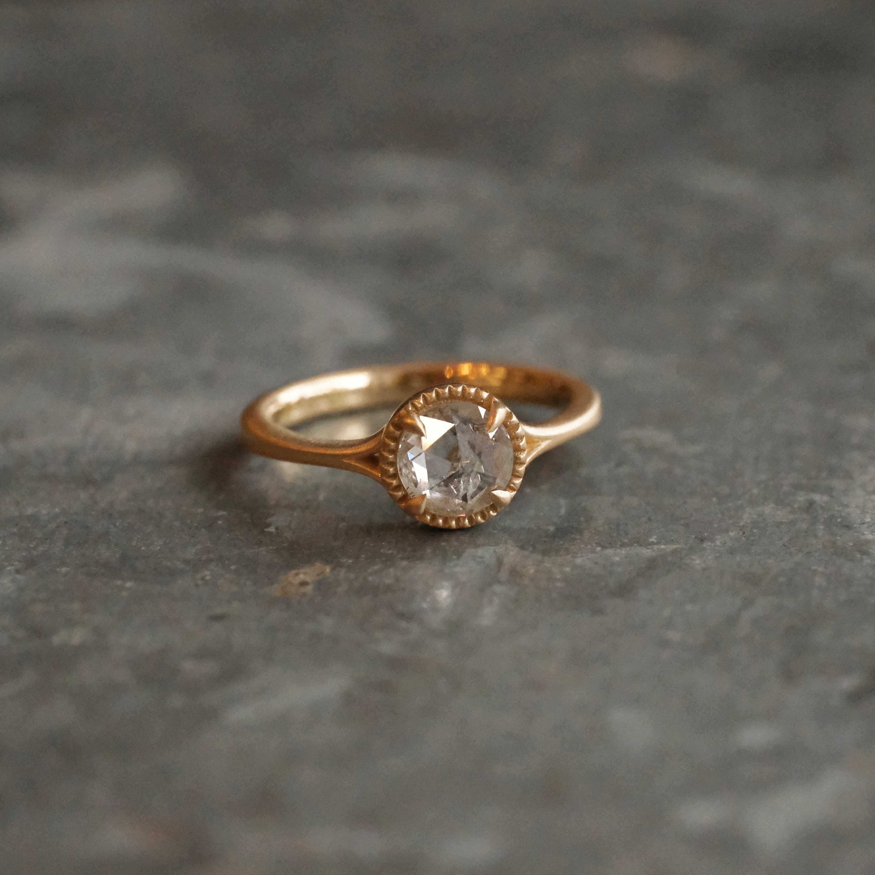 14k + Natural Diamond Olivieri Ring - One of a Kind