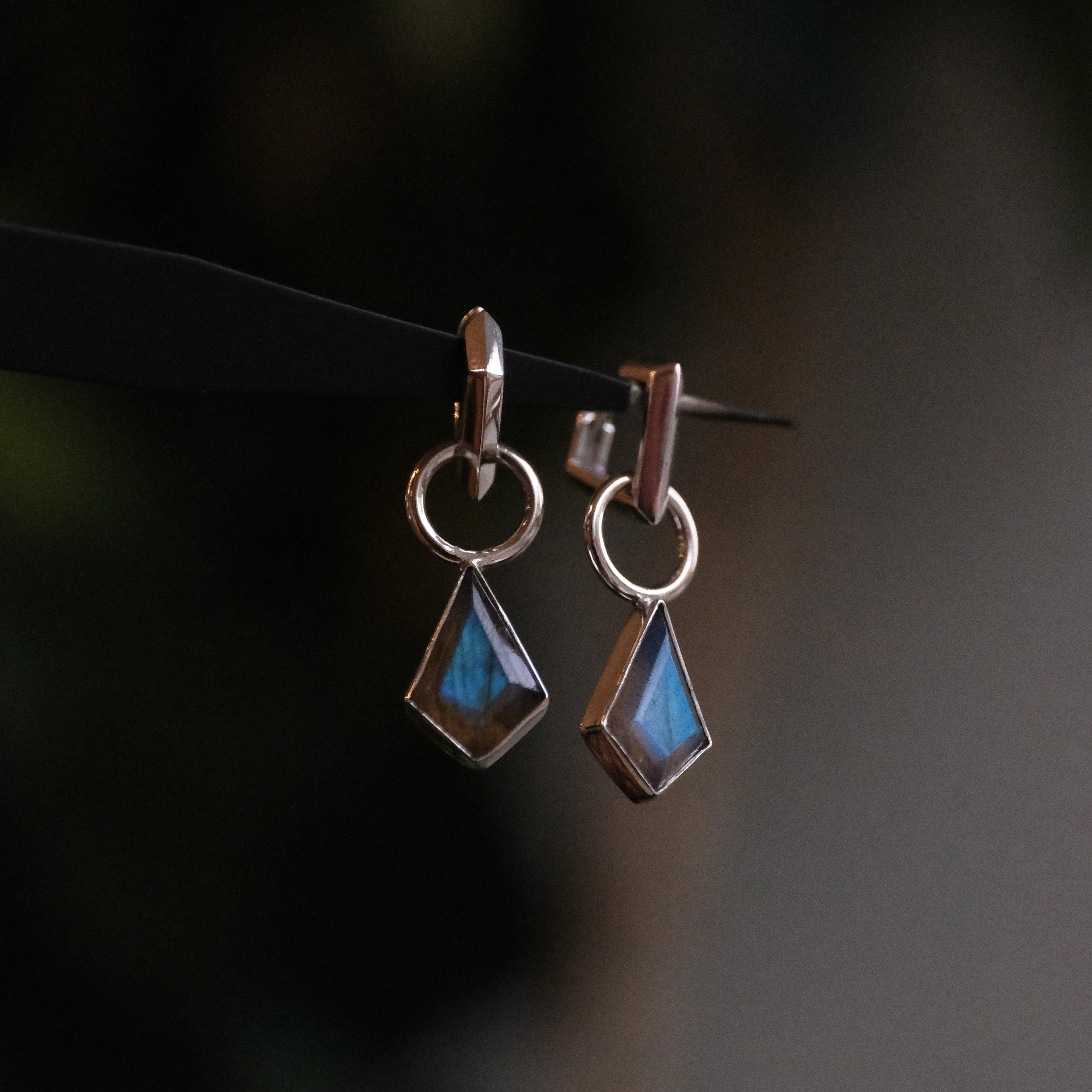 Labradorite Two-In-One Kyber Earrings