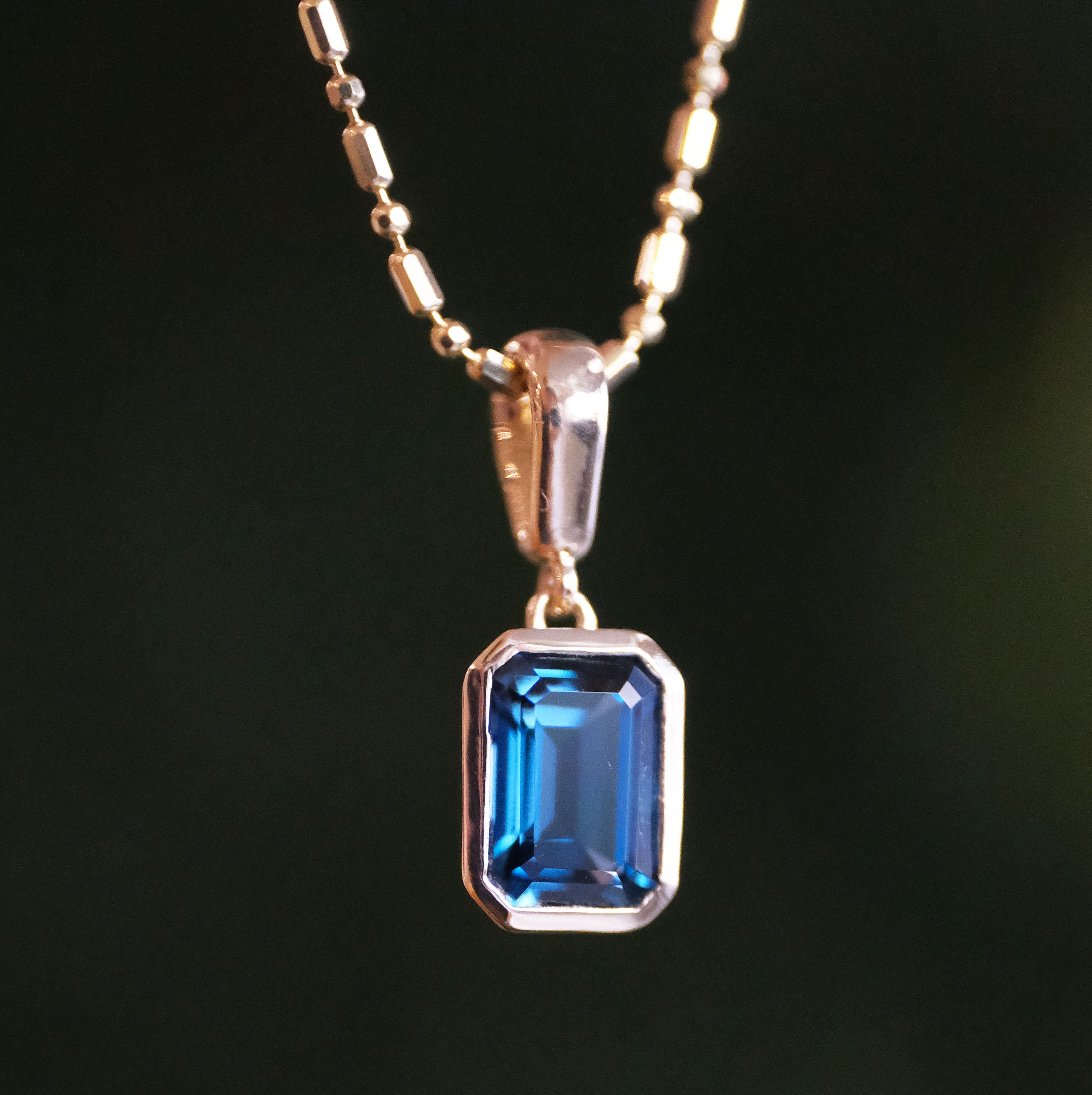 14k + London Blue Topaz Calais Necklace