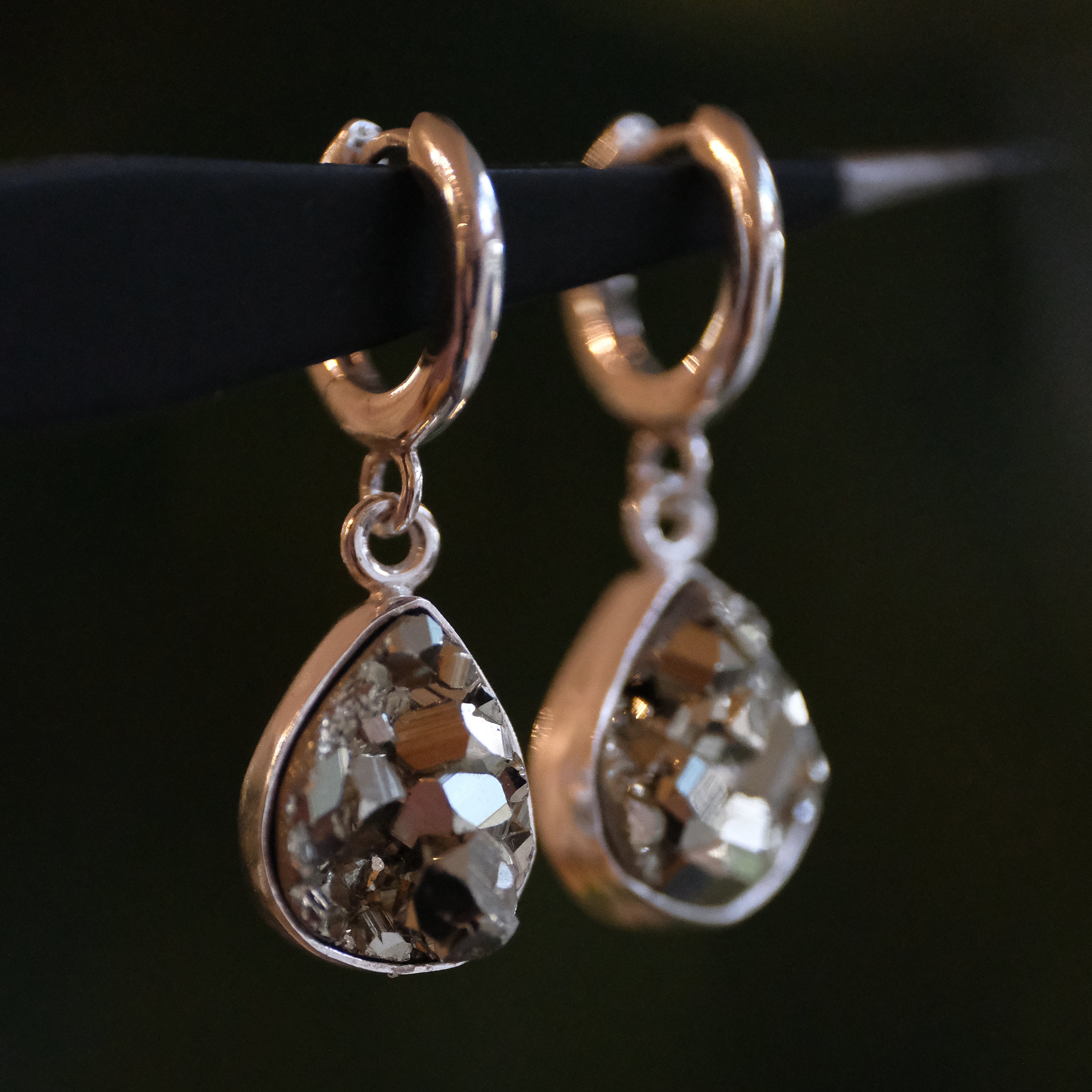 Pyrite + Sterling Gold Rush Earrings - One of a Kind