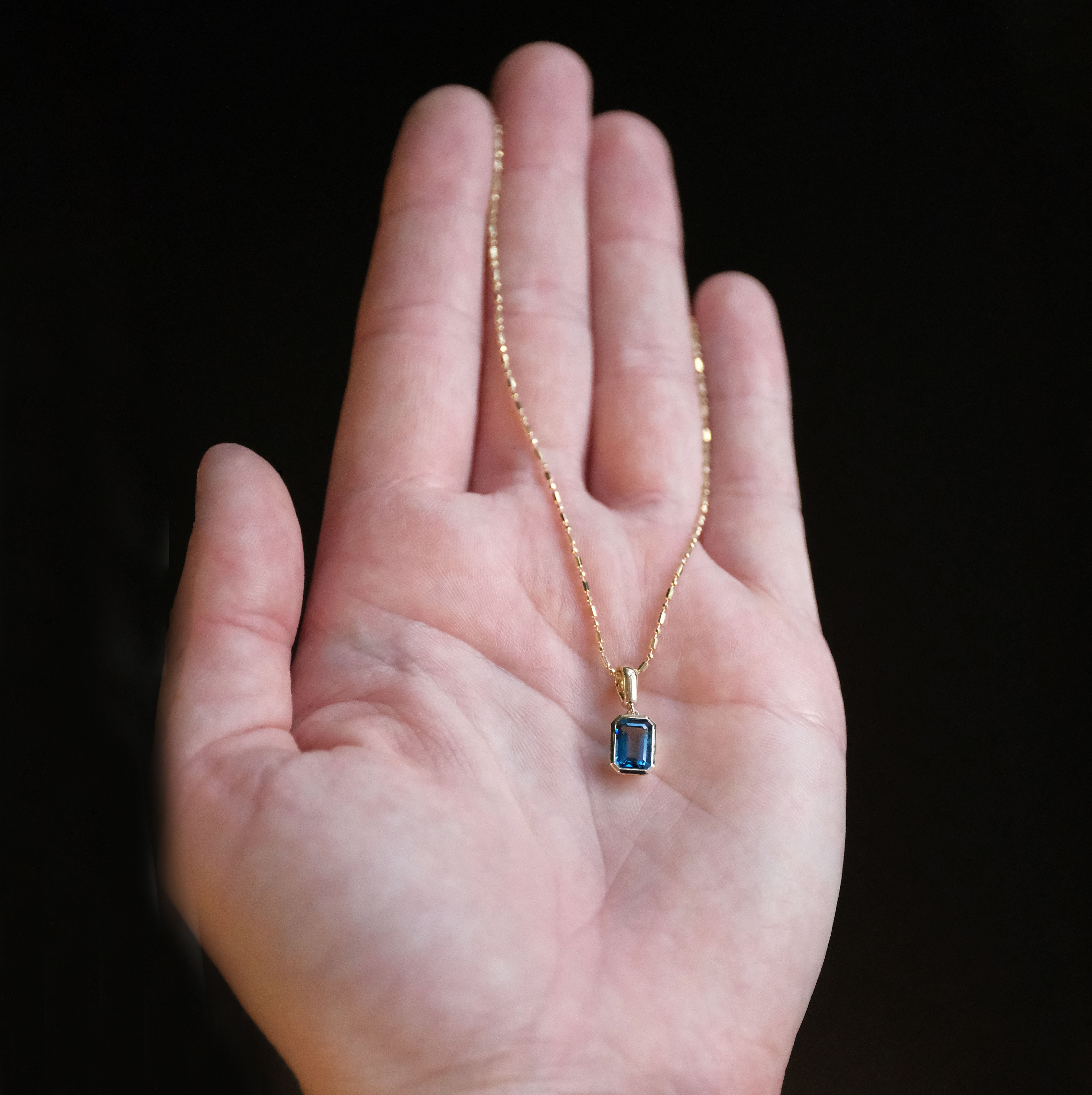 14k + London Blue Topaz Calais Necklace
