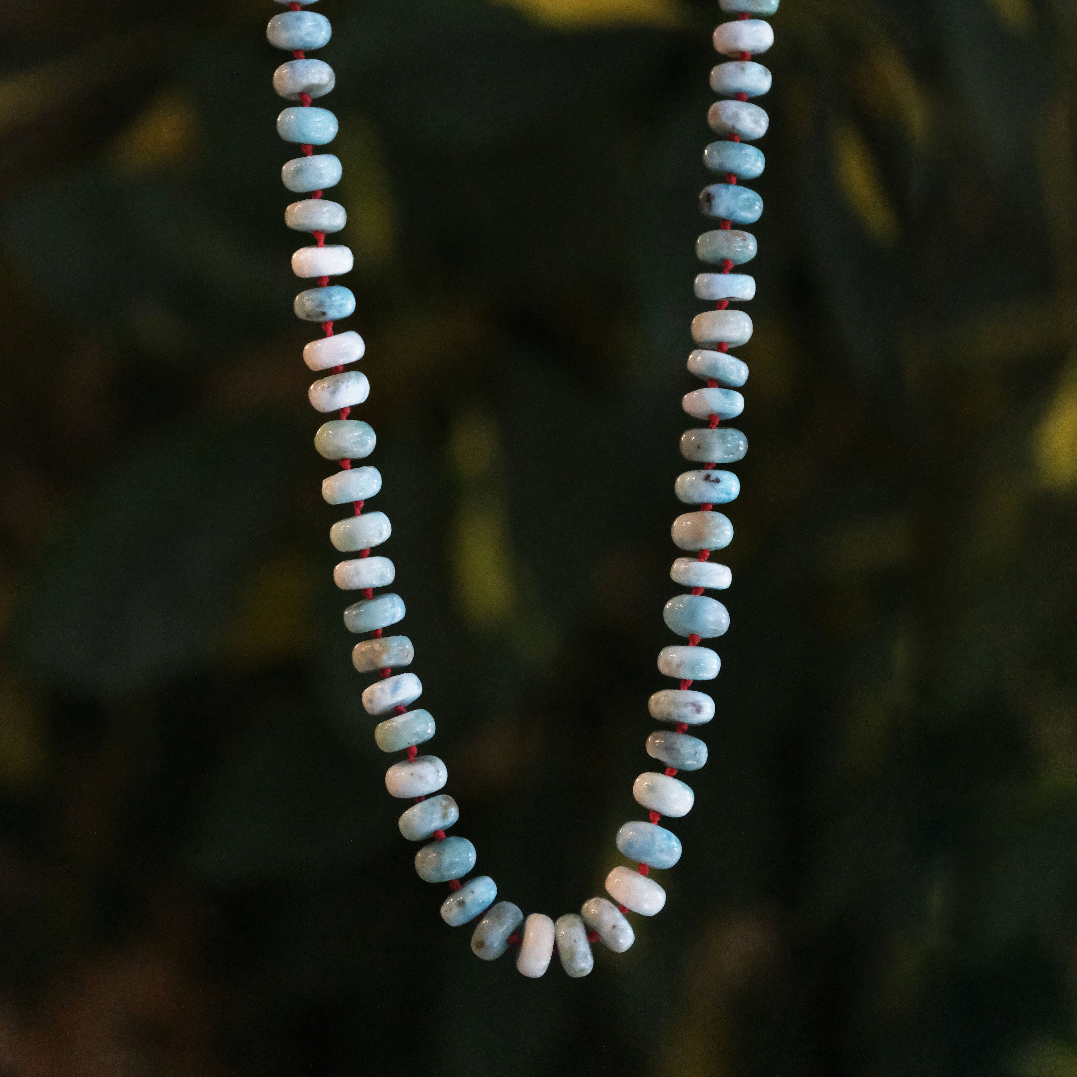 Knotted Larimar Candy Necklace