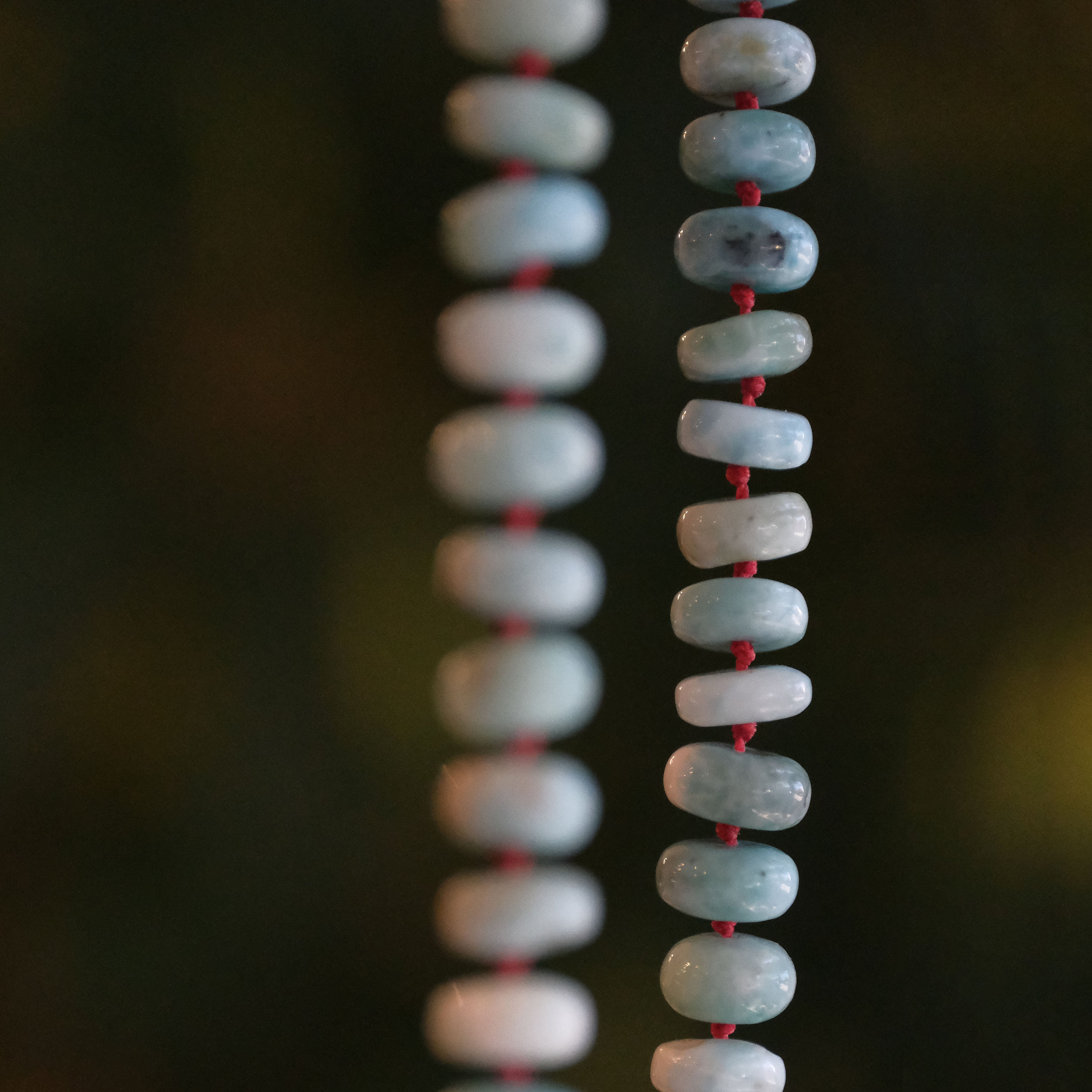 Knotted Larimar Candy Necklace