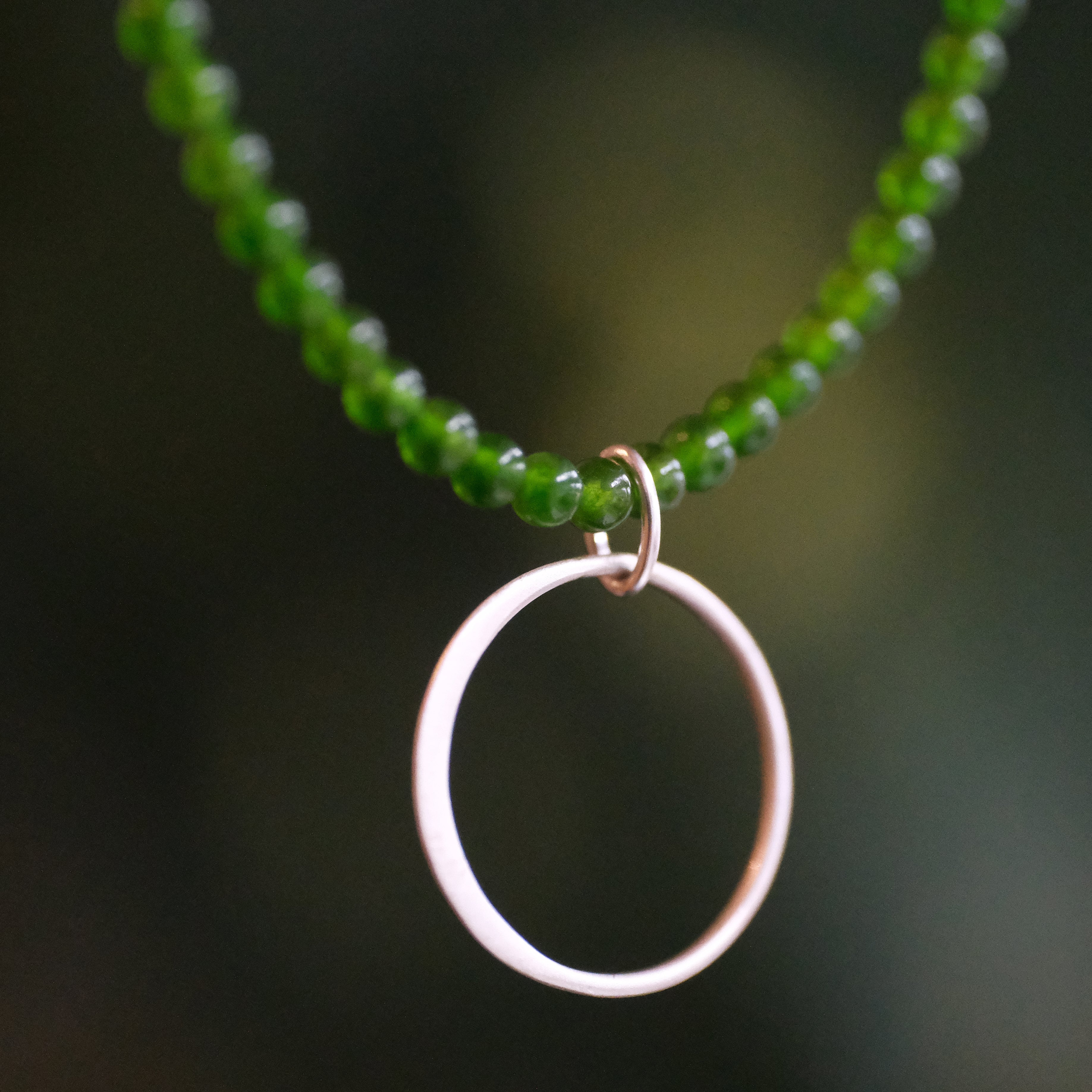 Jade + Sterling 'O' Necklace