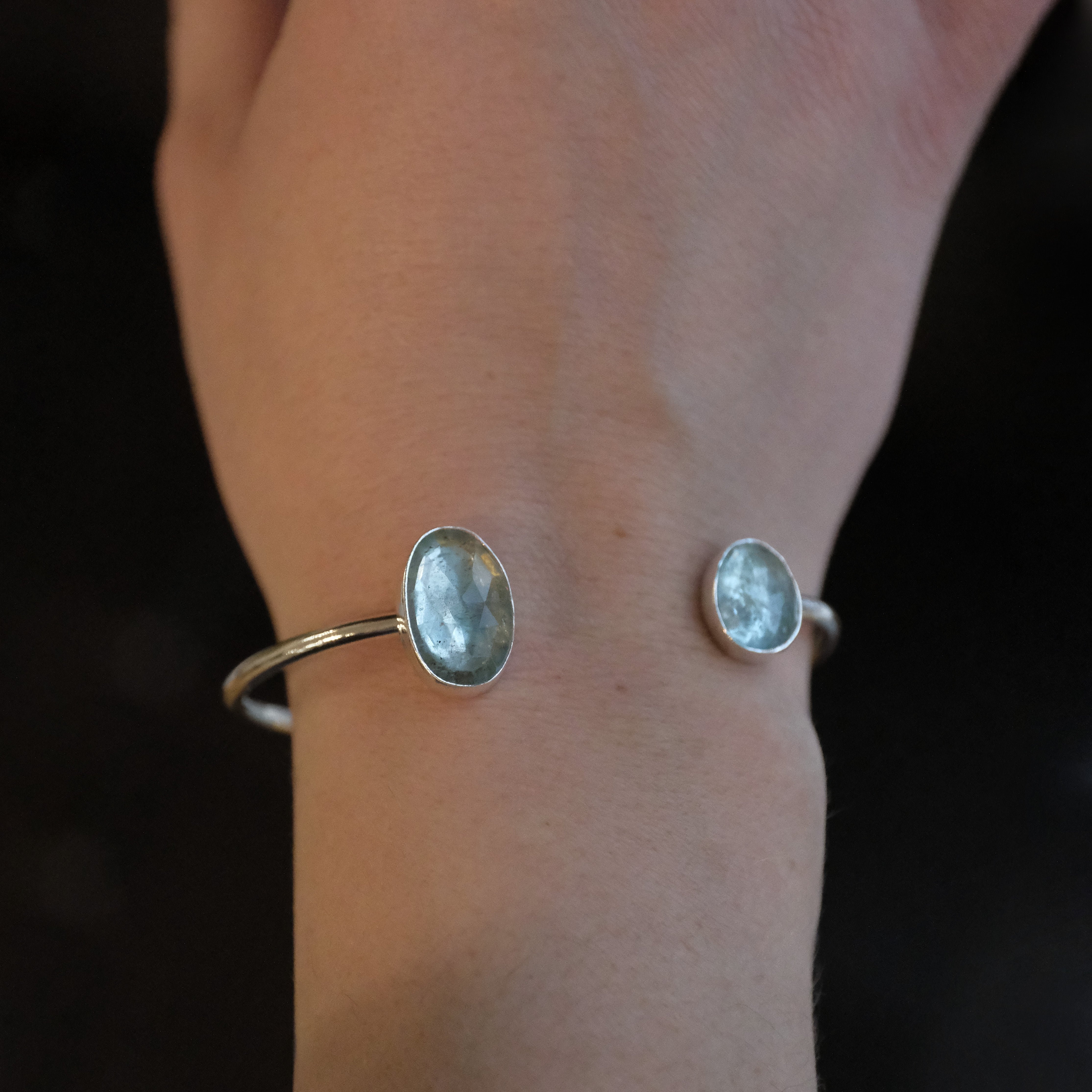 Aquamarine Duo Cuff - One of a Kind