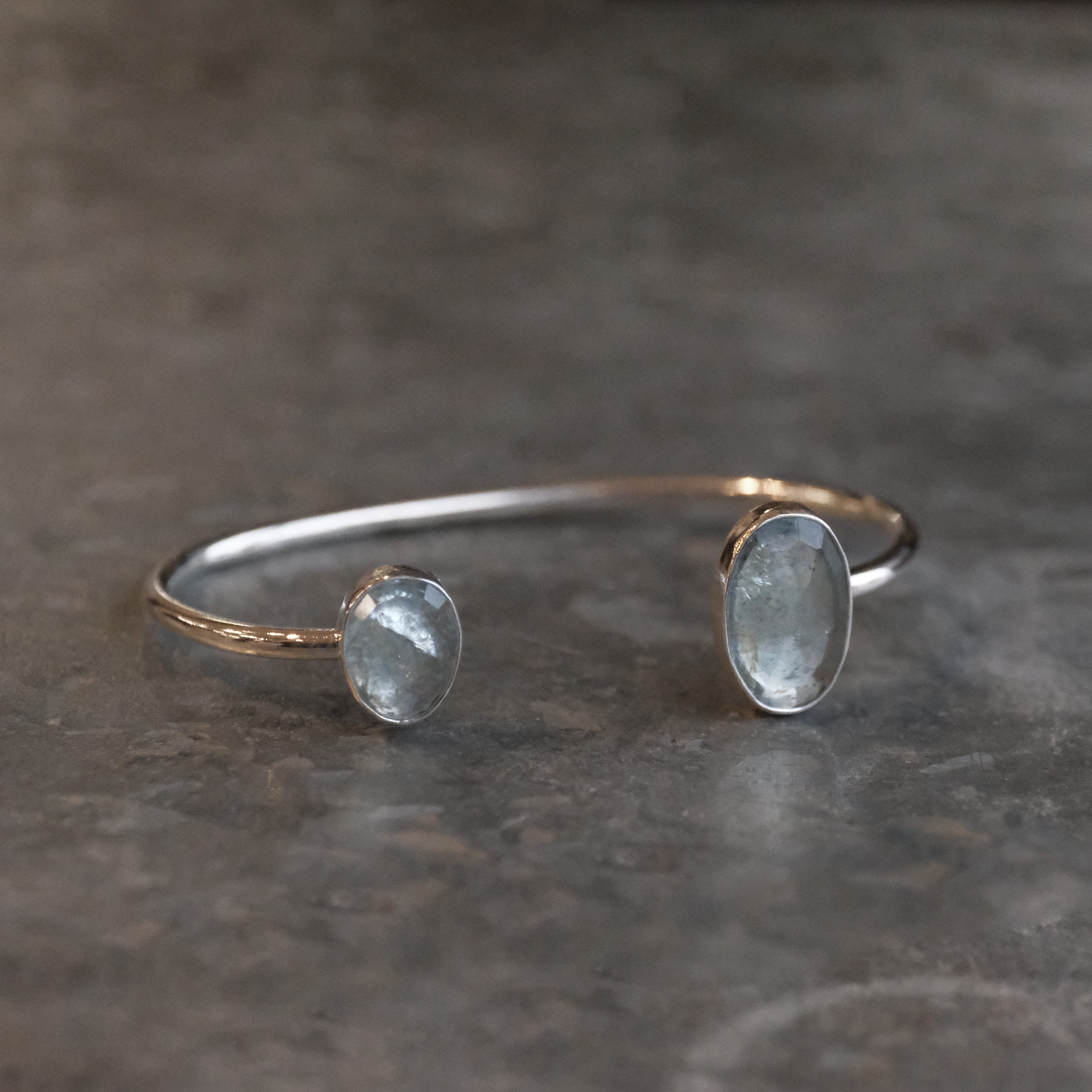 Aquamarine Duo Cuff - One of a Kind
