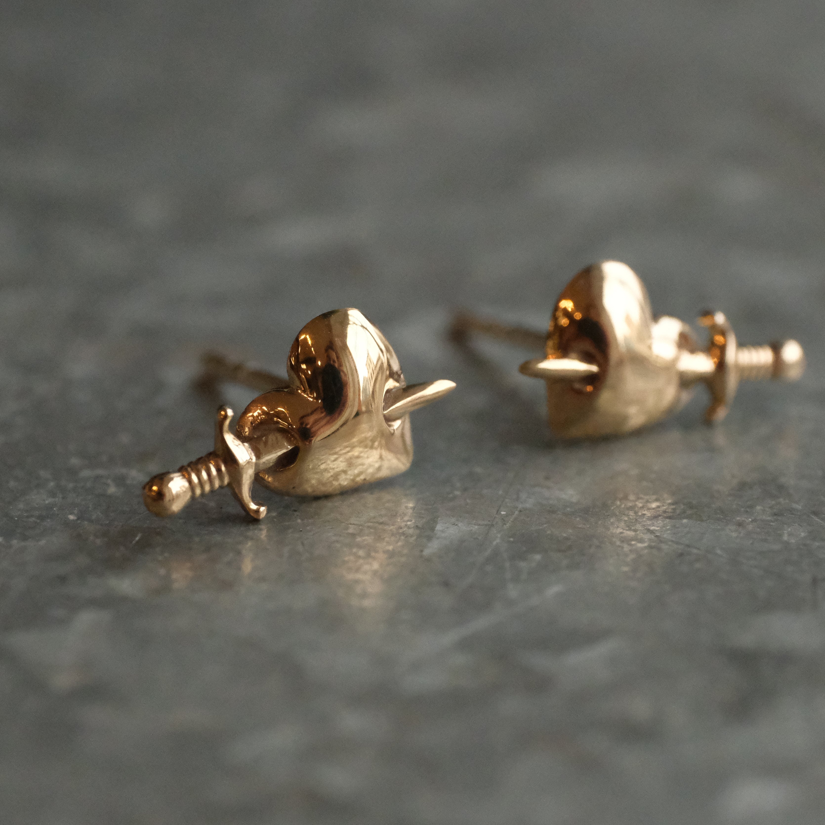Bronze + Sterling Heartbreaker Studs