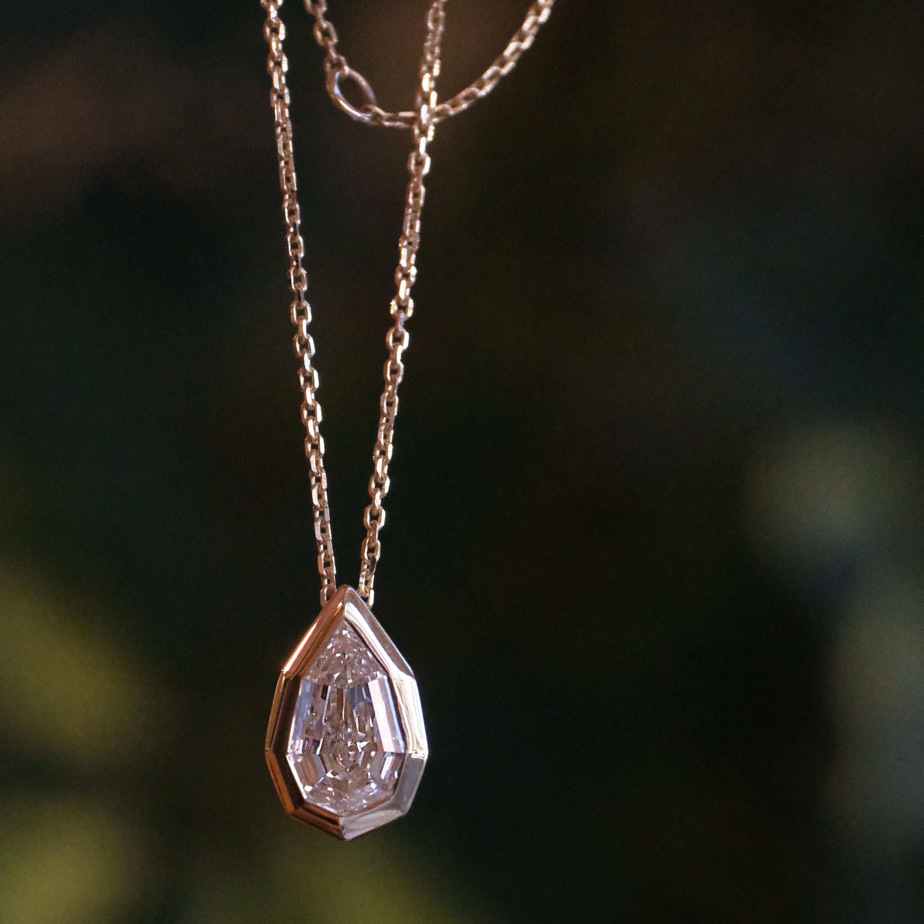 14k + Lab Diamond Bartlett Necklace