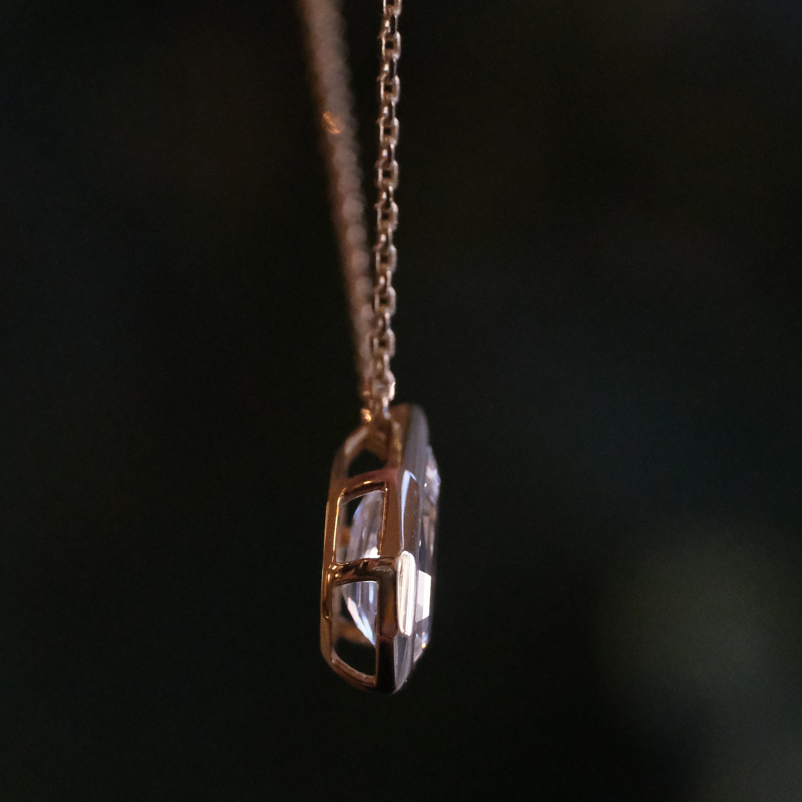 14k + Lab Diamond Bartlett Necklace