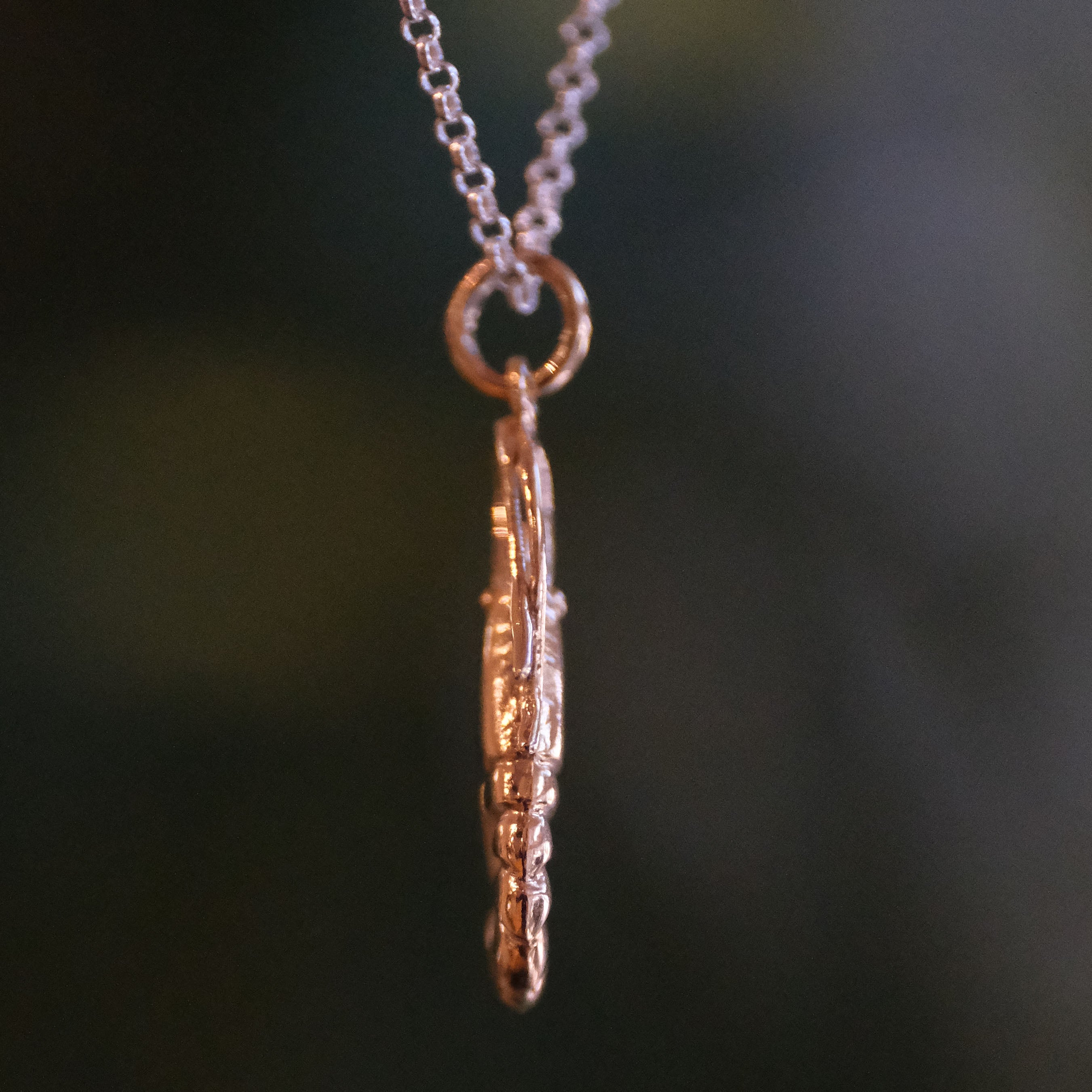 Bronze + Sterling Shrimpy Necklace