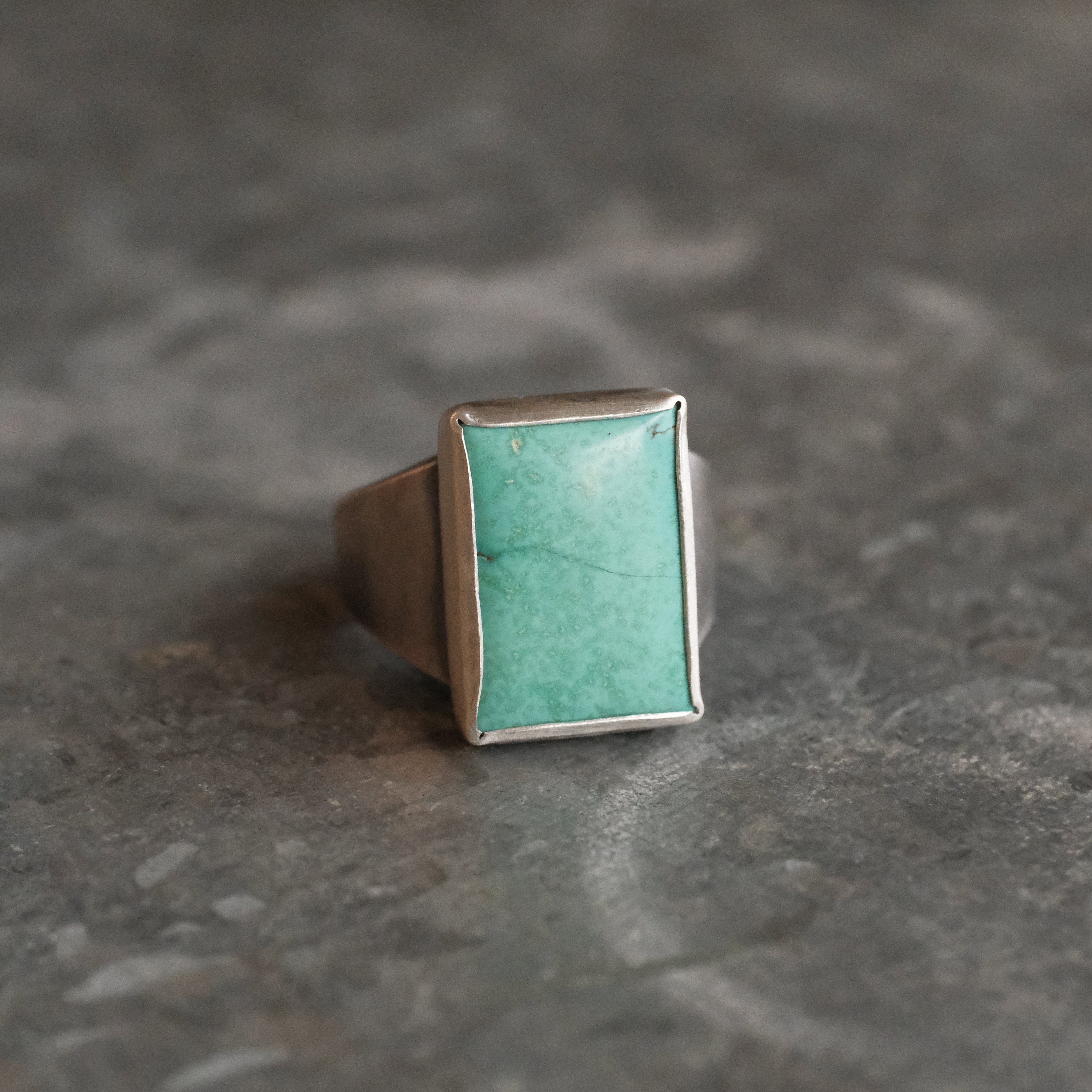 Turquoise Stepping Stone Signet Ring (Size 9) - One of a Kind