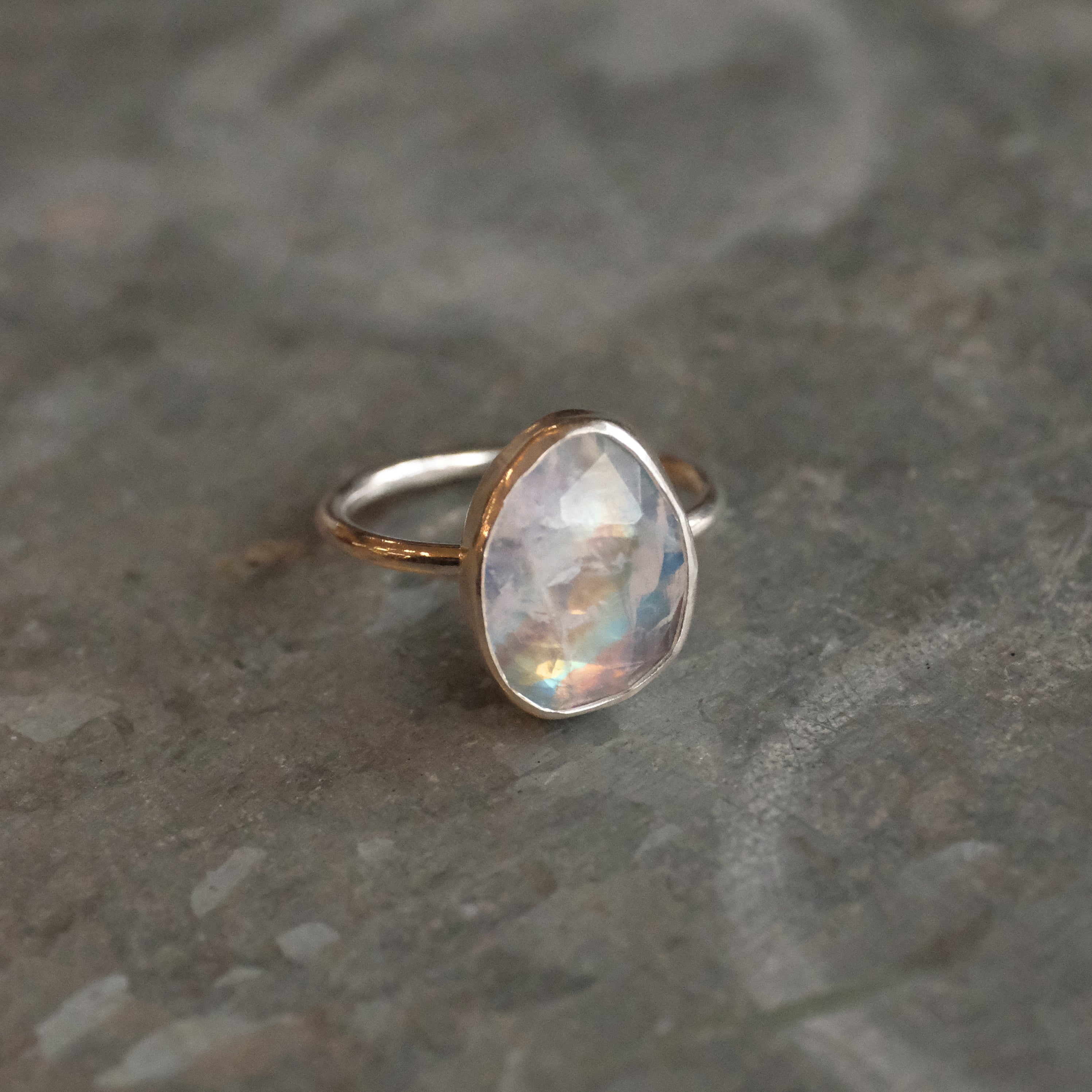 Moonstone Chiquito Ring (Size 6) - One of a Kind