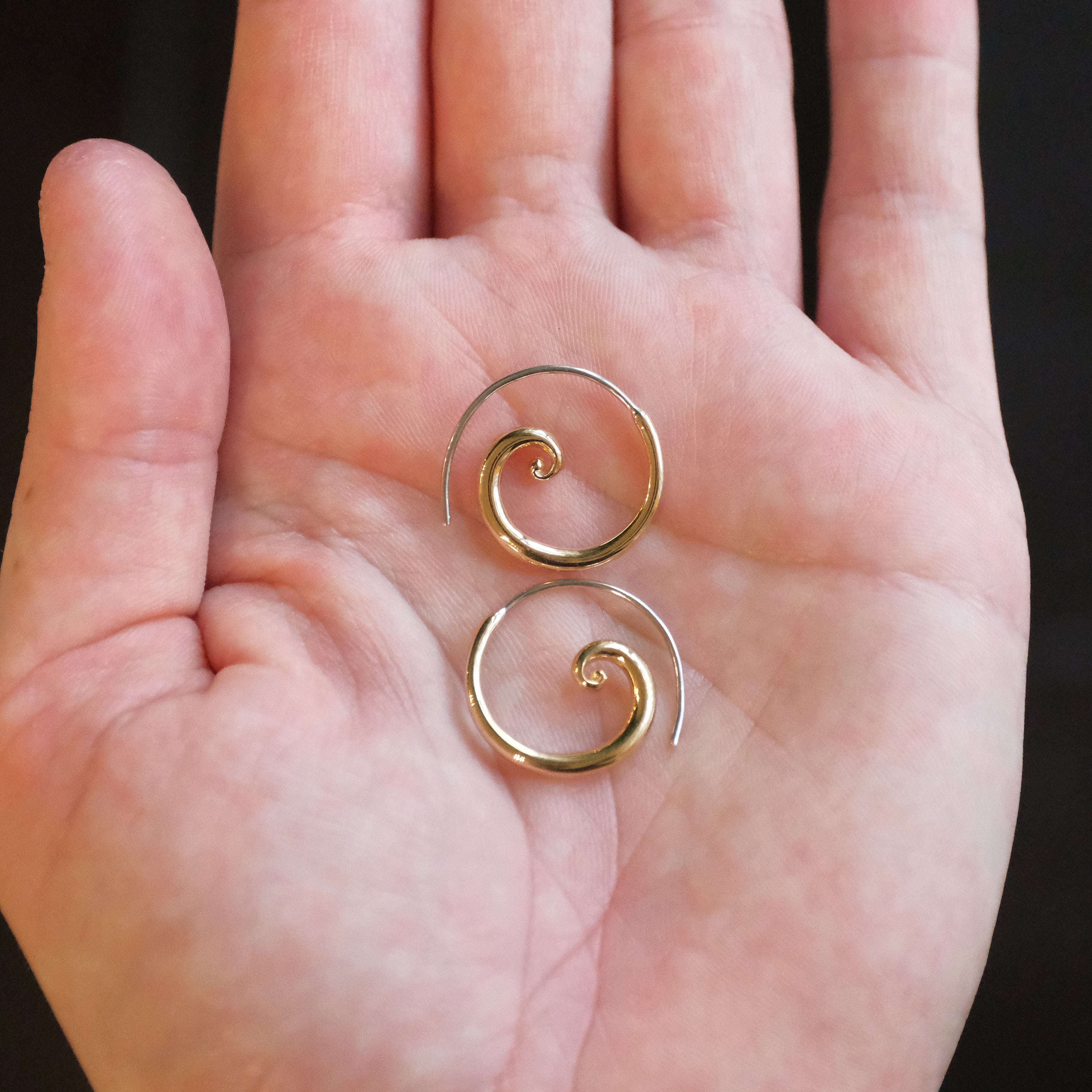 Mini Bronze Curl Earrings