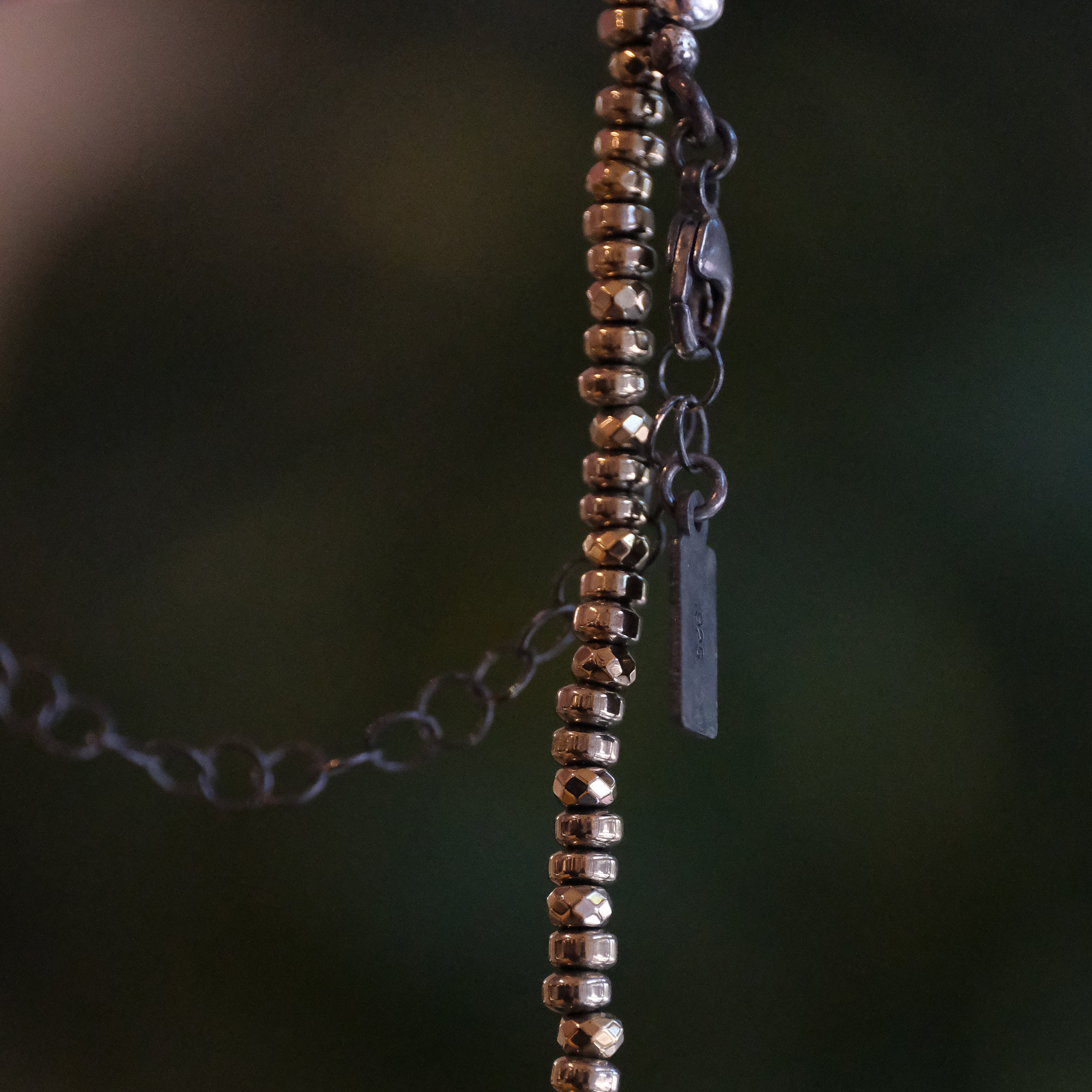 Pyrite + Bronze Serpent Necklace - One of a Kind