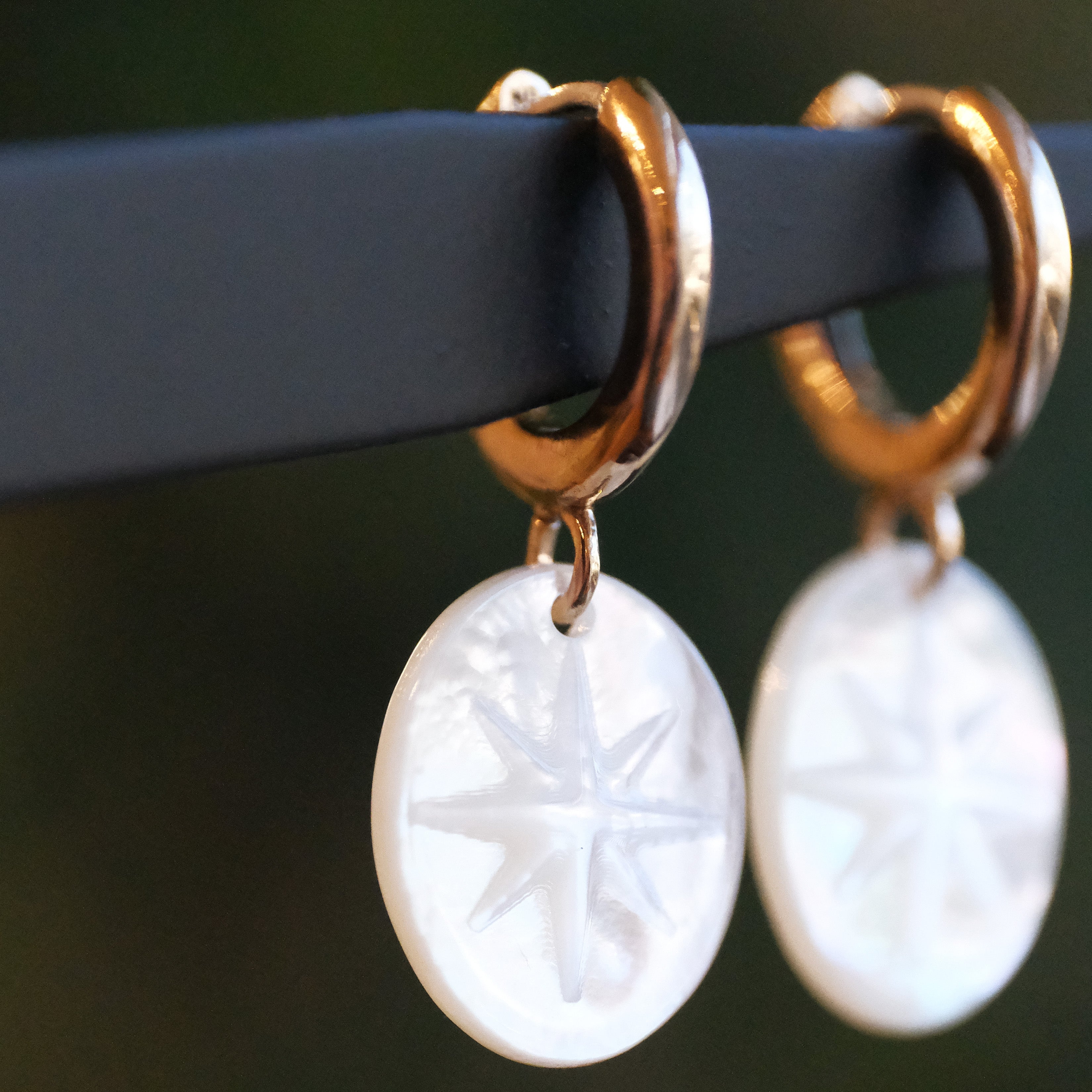 Bronze + Mother of Pearl North Star Huggers