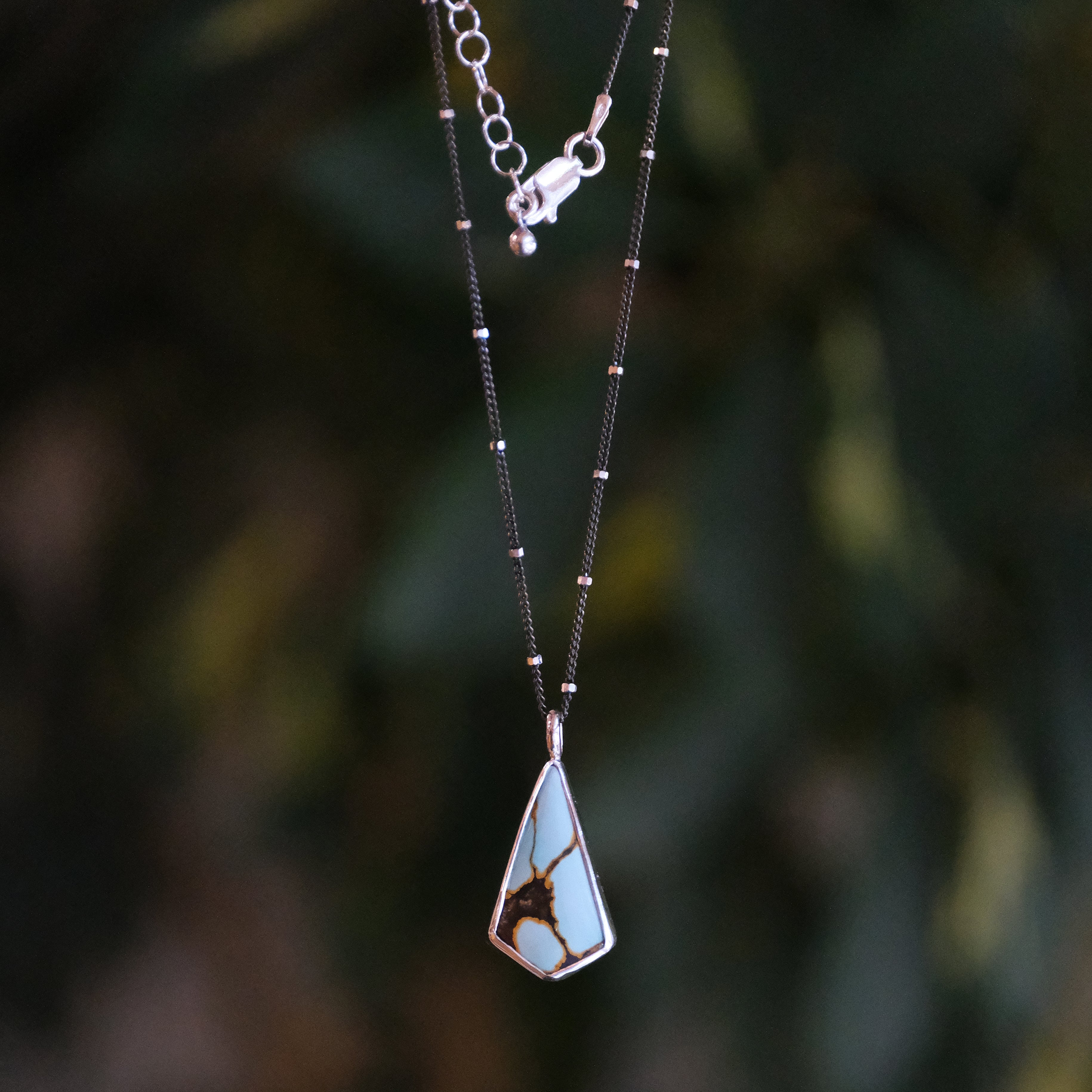 Turquoise + Sterling Galileo Necklace - One of a Kind