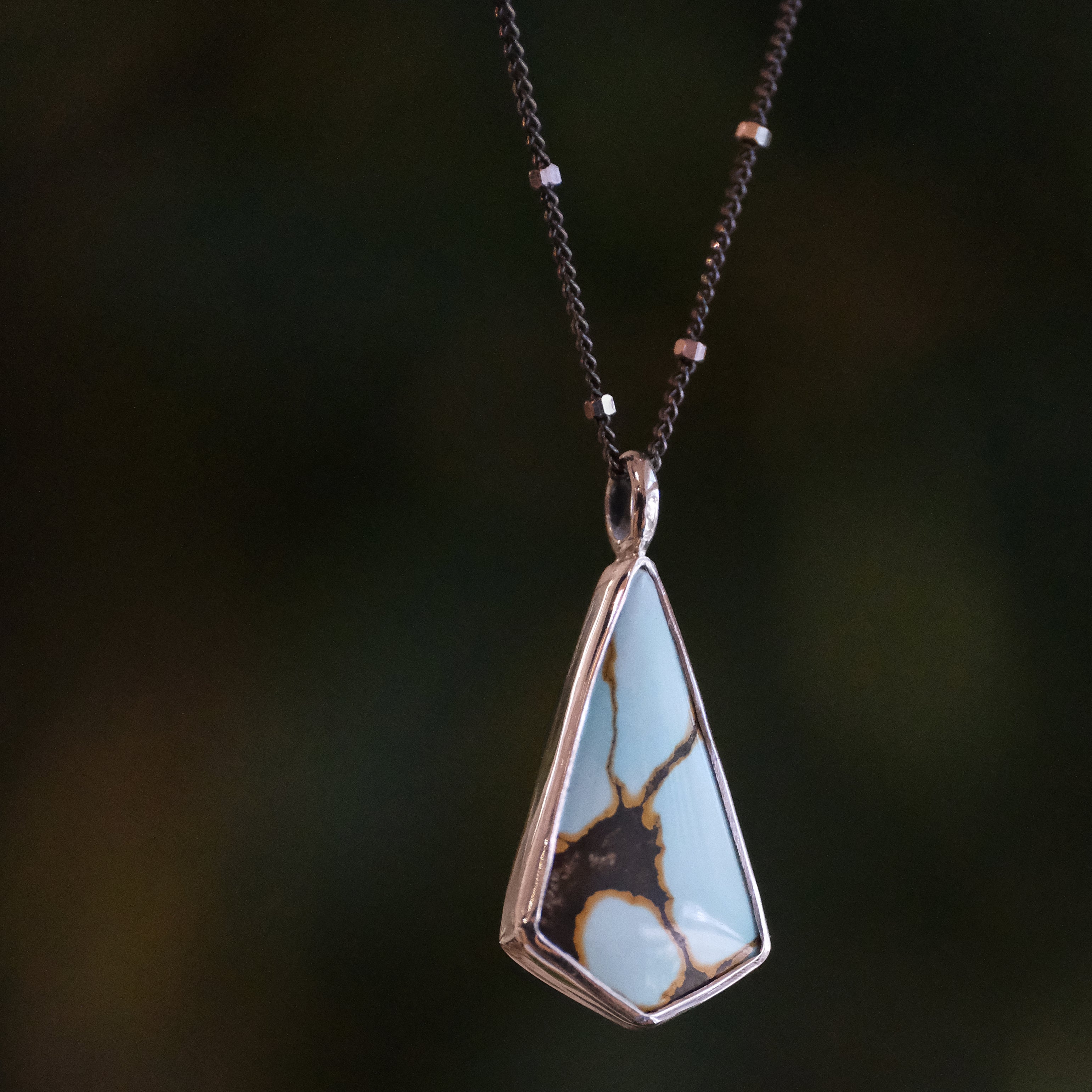 Turquoise + Sterling Galileo Necklace - One of a Kind