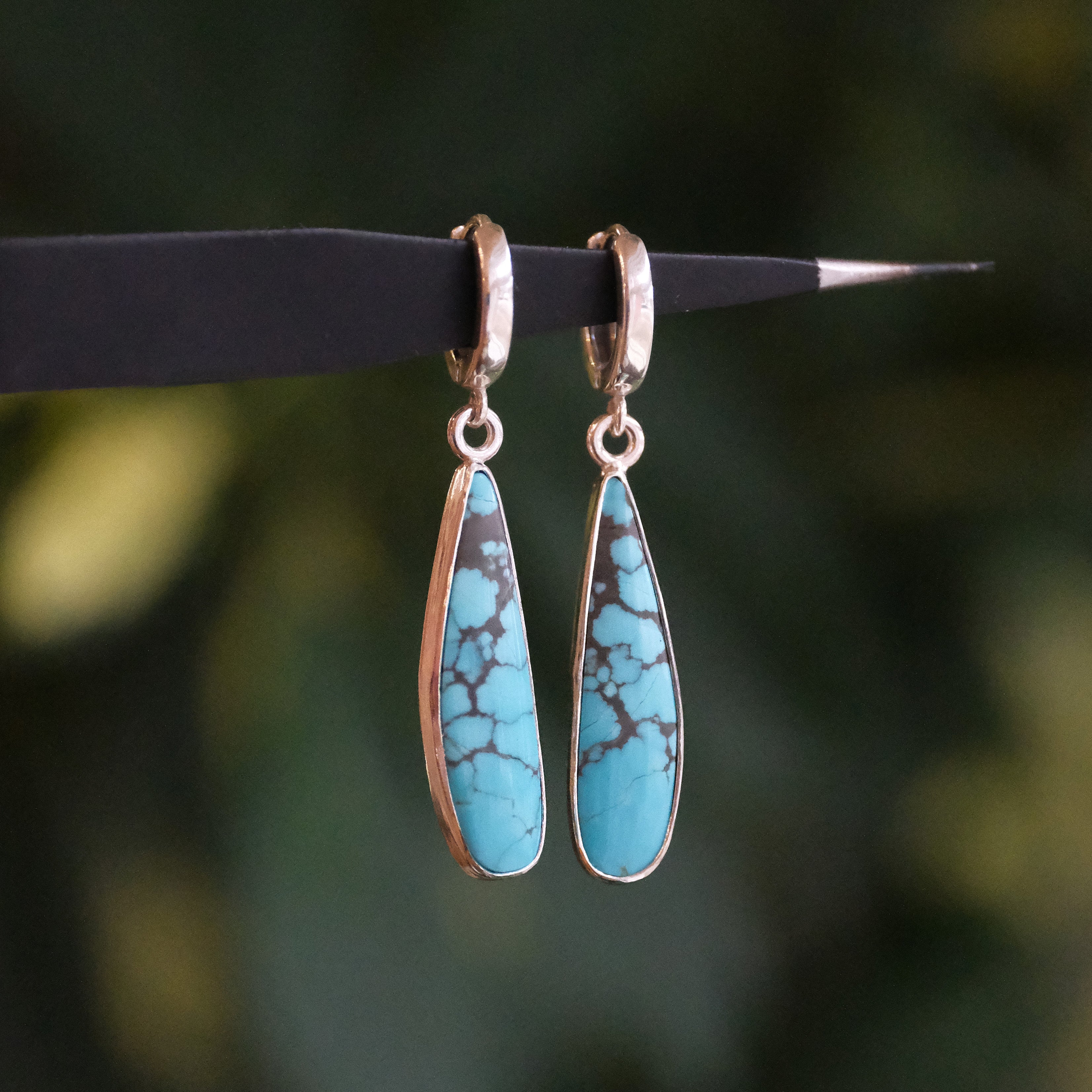 Turquoise Quill Earrings - One of a Kind