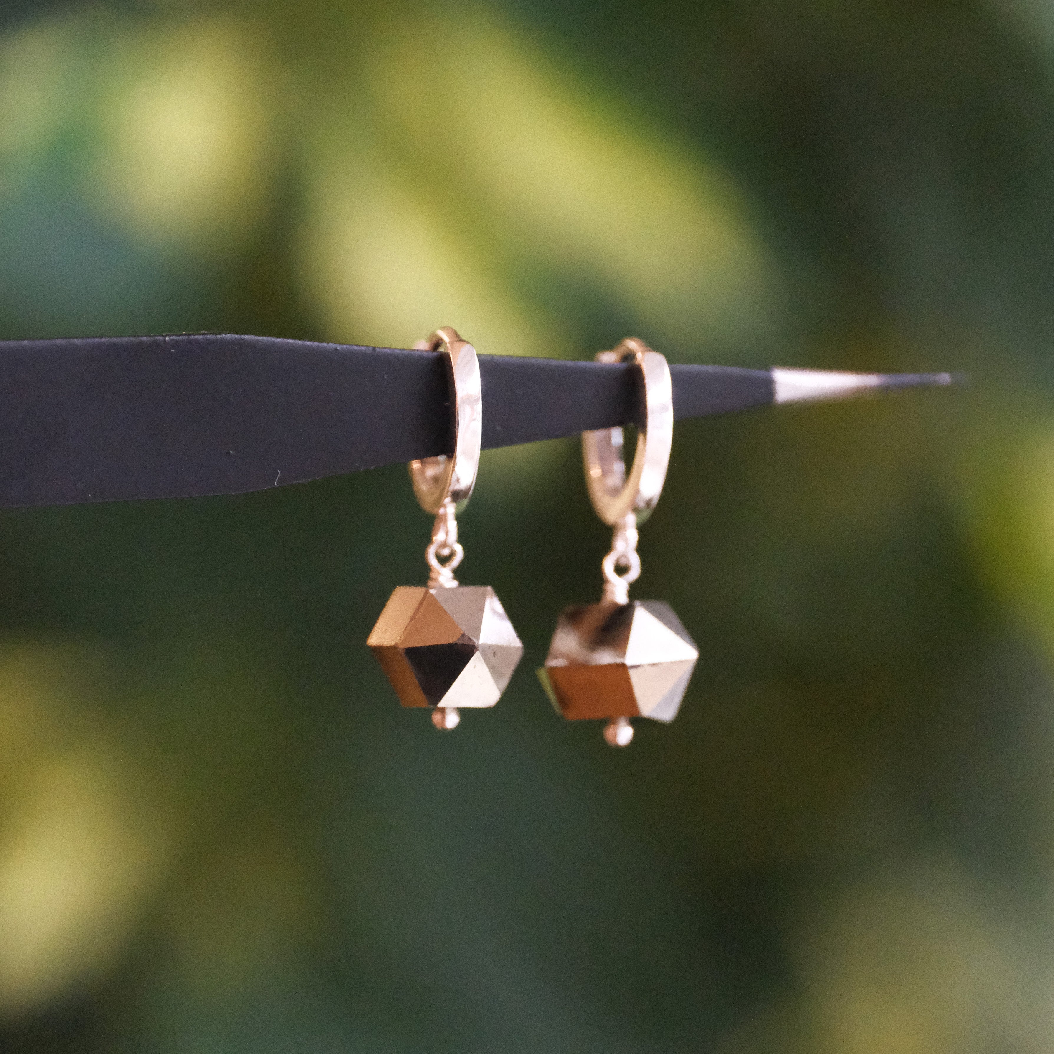 Sterling + Pyrite Cammi Huggers
