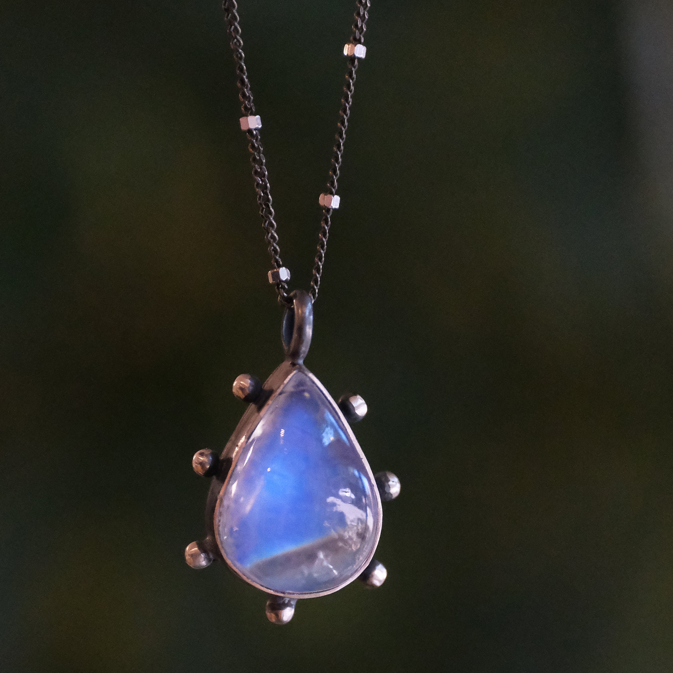 Moonstone + Sterling Galileo Necklace - One of a Kind