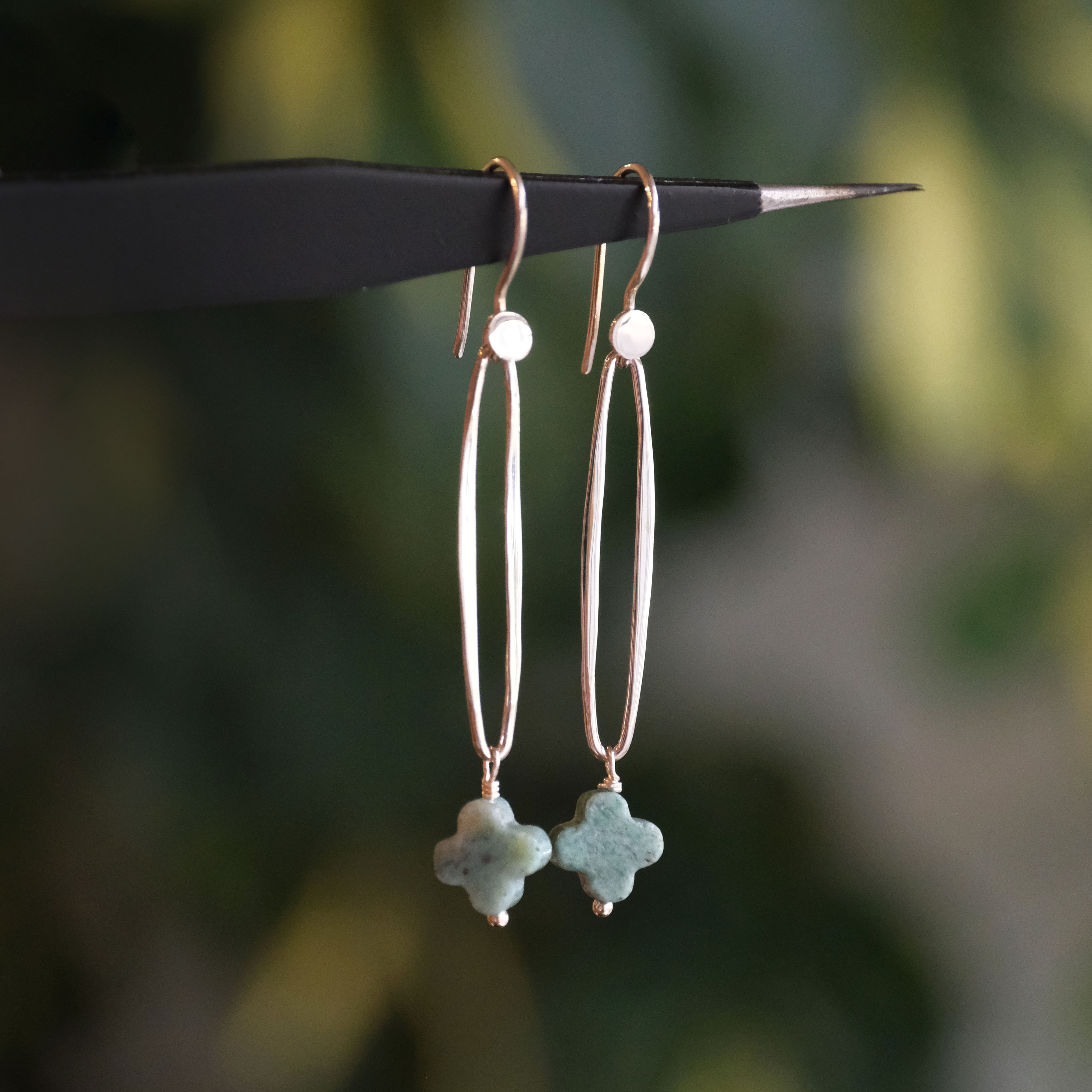 Dragon Blood Agate Layer Earrings