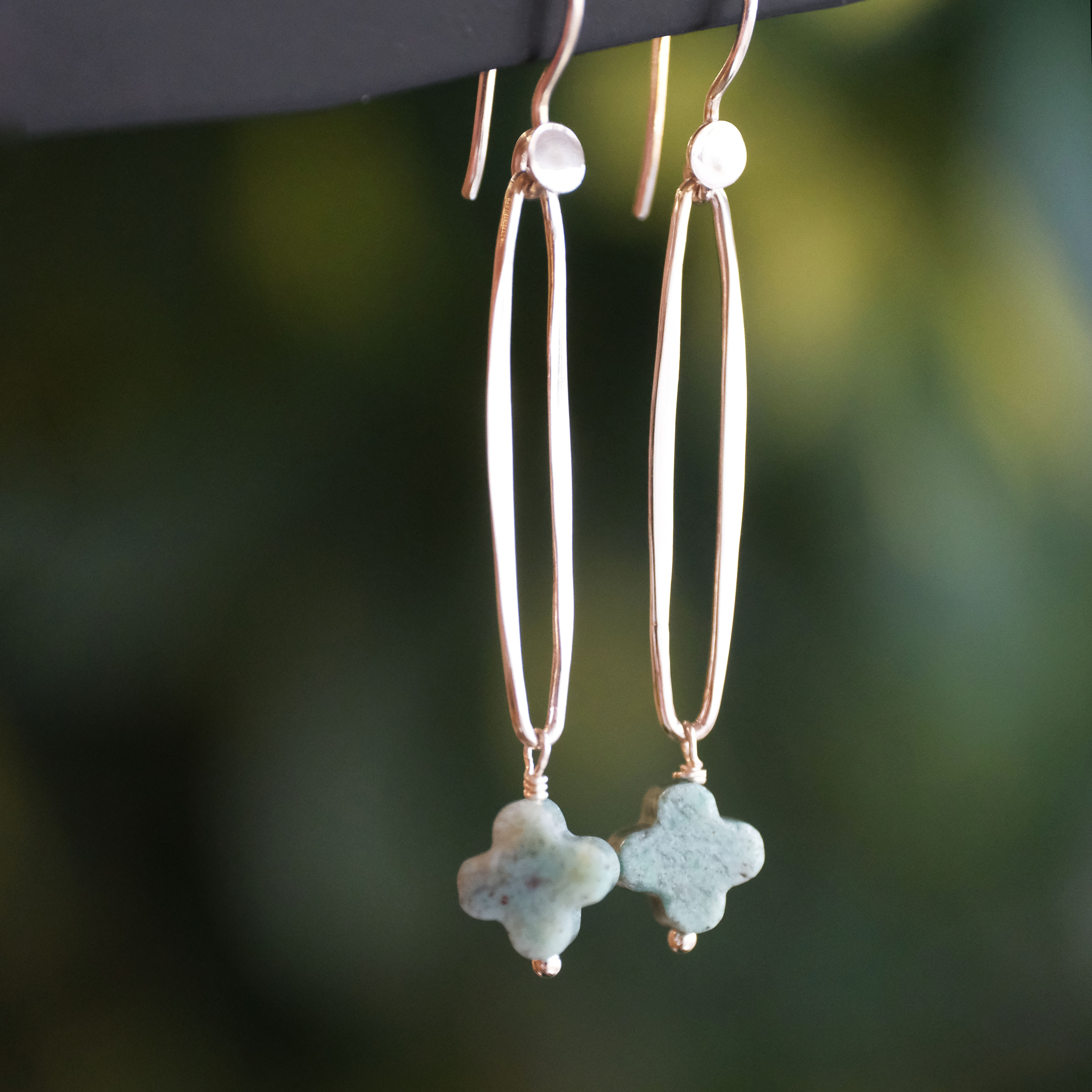 Dragon Blood Agate Layer Earrings