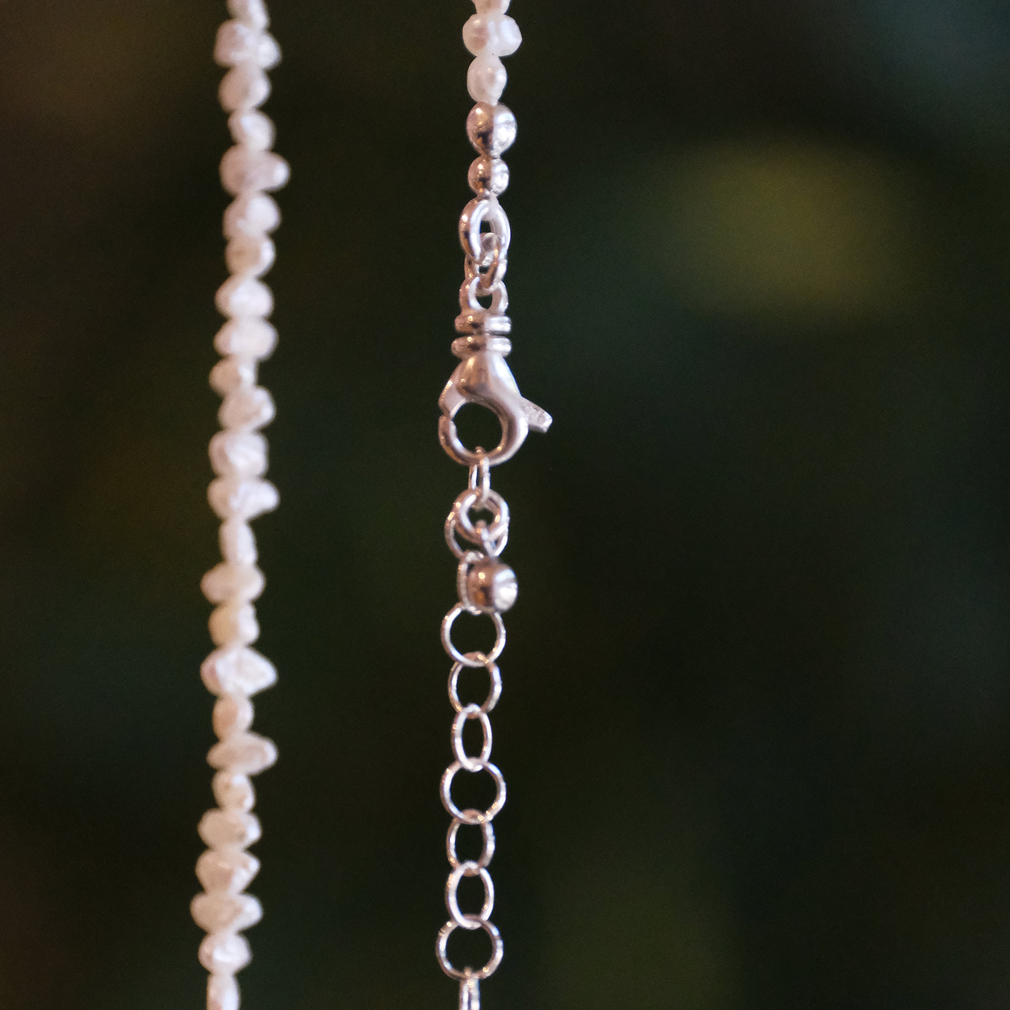 Freshwater Pearl + Kyanite Wrack Line Necklace - One of a Kind