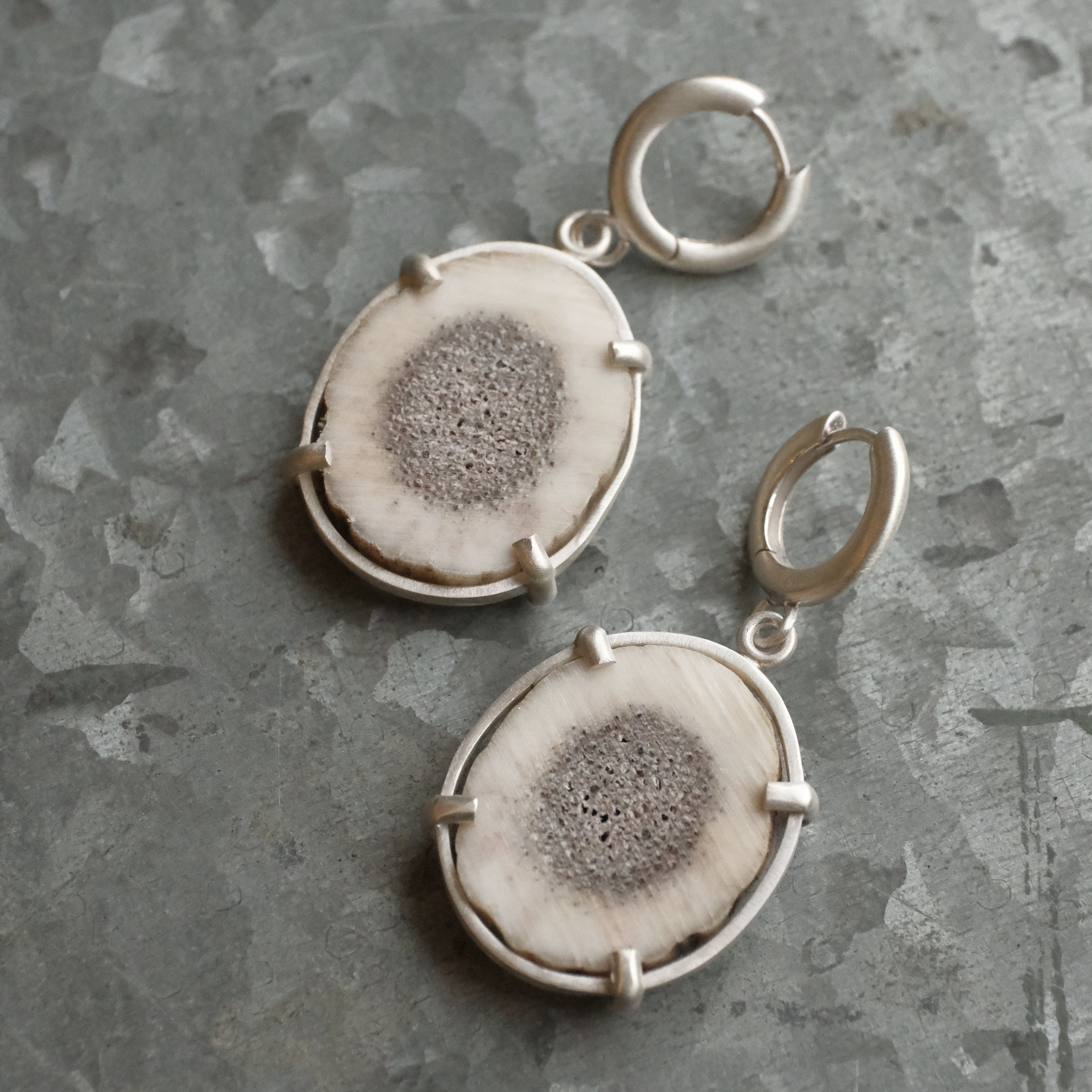 Marrow Elk Antler Earrings - One of a Kind