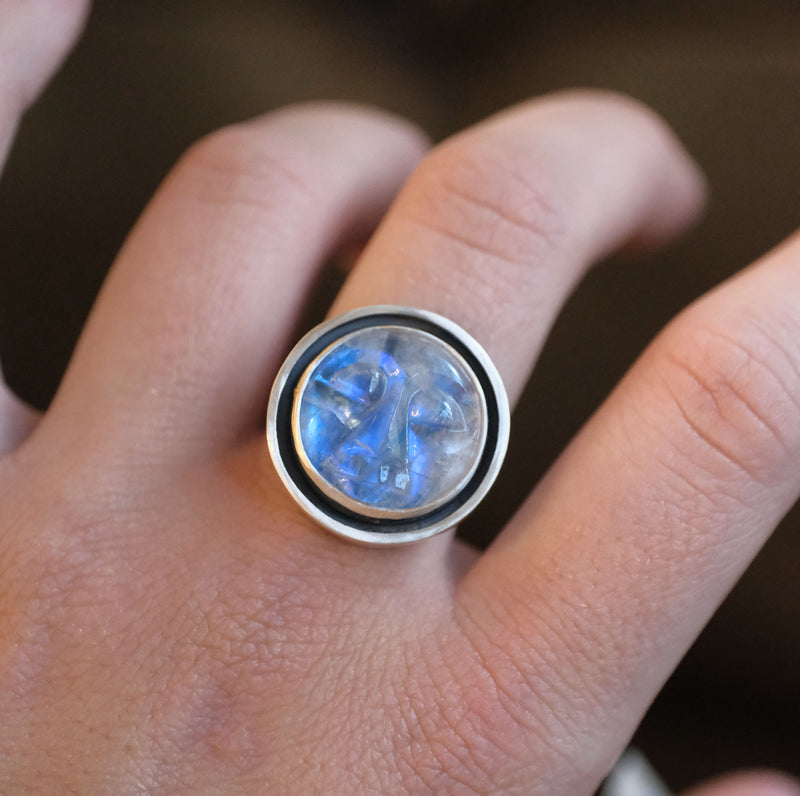 Moonstone Isia Ring (Size 7.5) - One of a Kind