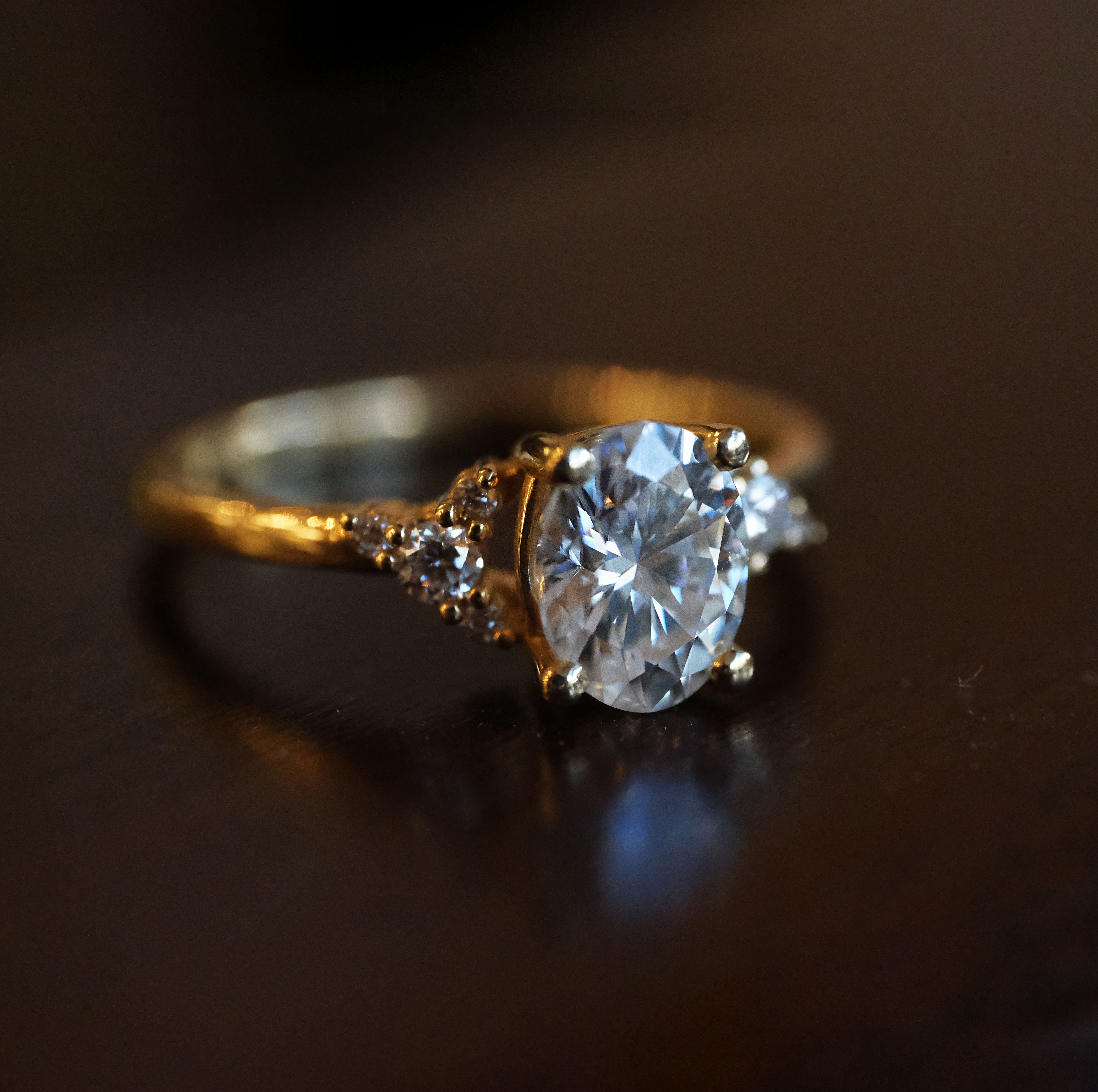 14k Moissonite + Diamond Juneau Ring