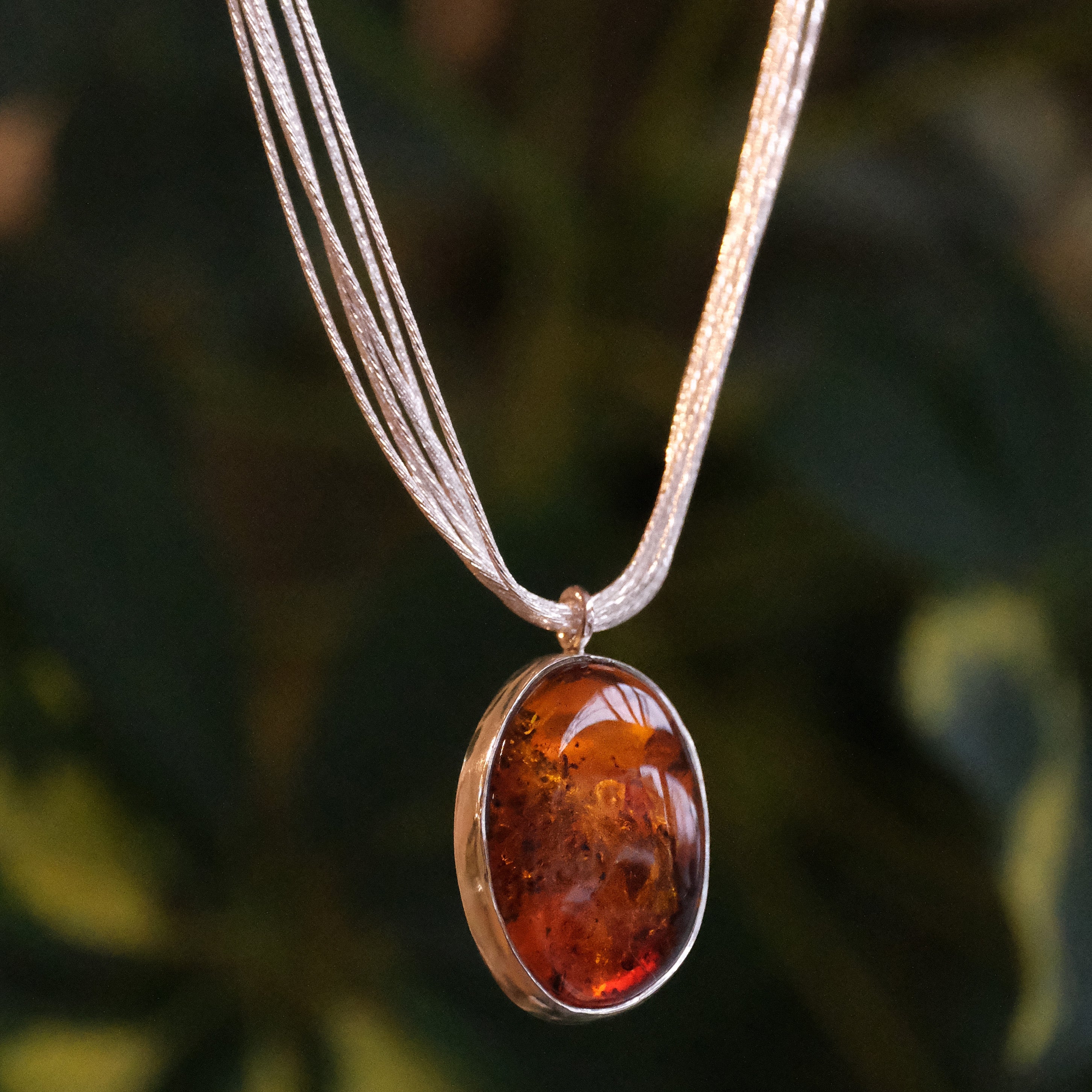 Amber Liquid Strand Necklace - One of a Kind