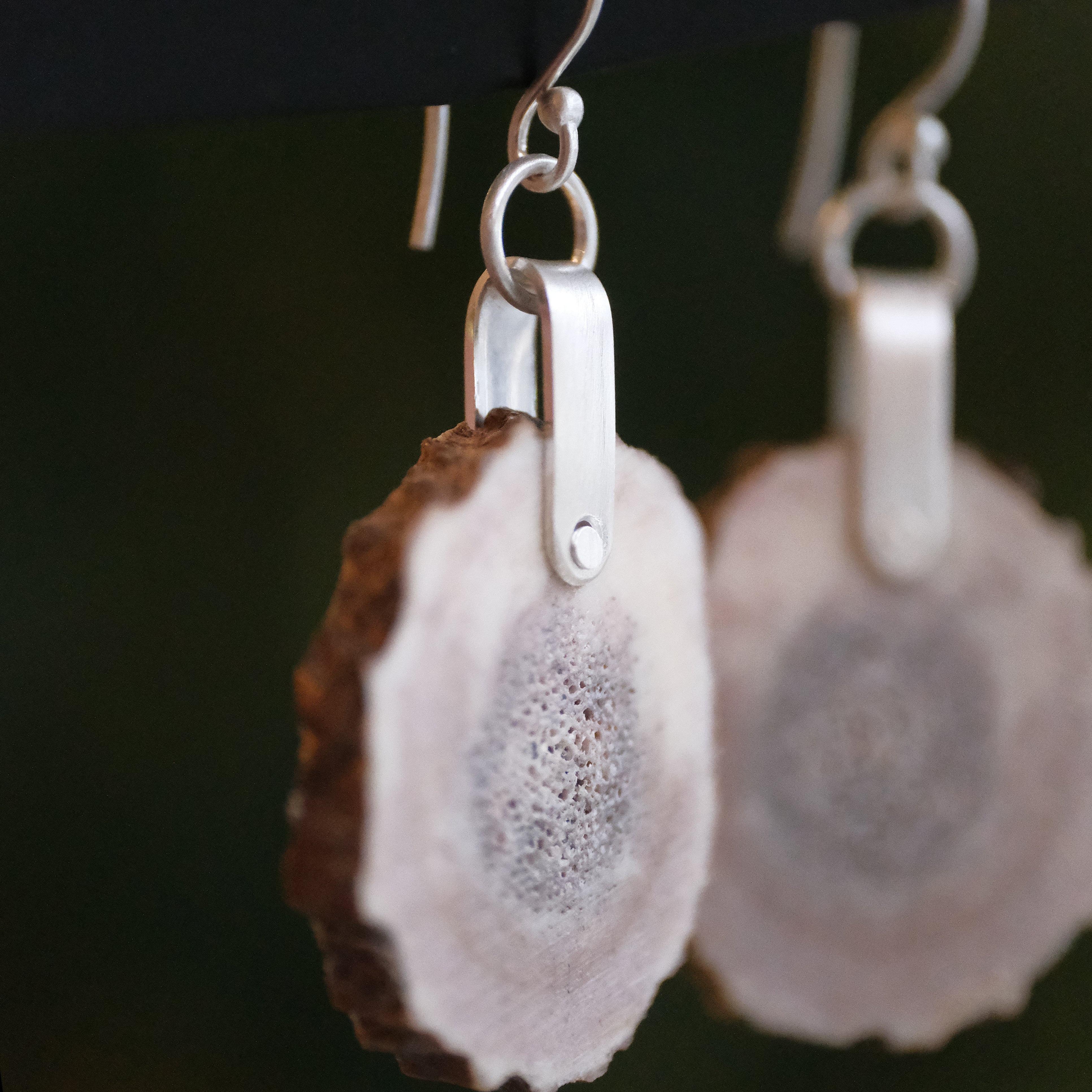 Elk Antler Saddle Earrings - One of a Kind