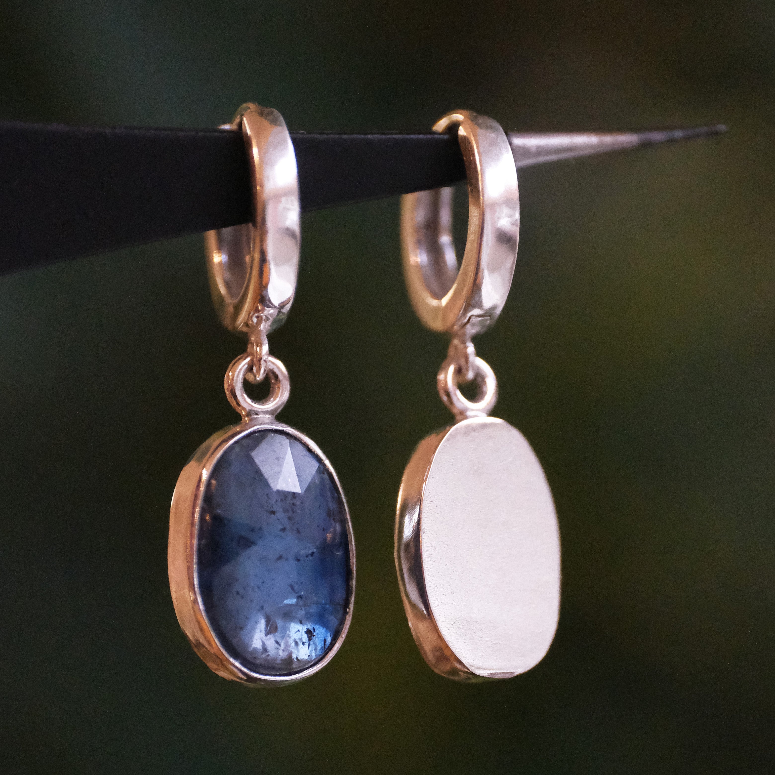 Kyanite Oceanic Hugger Earrings - One of a Kind