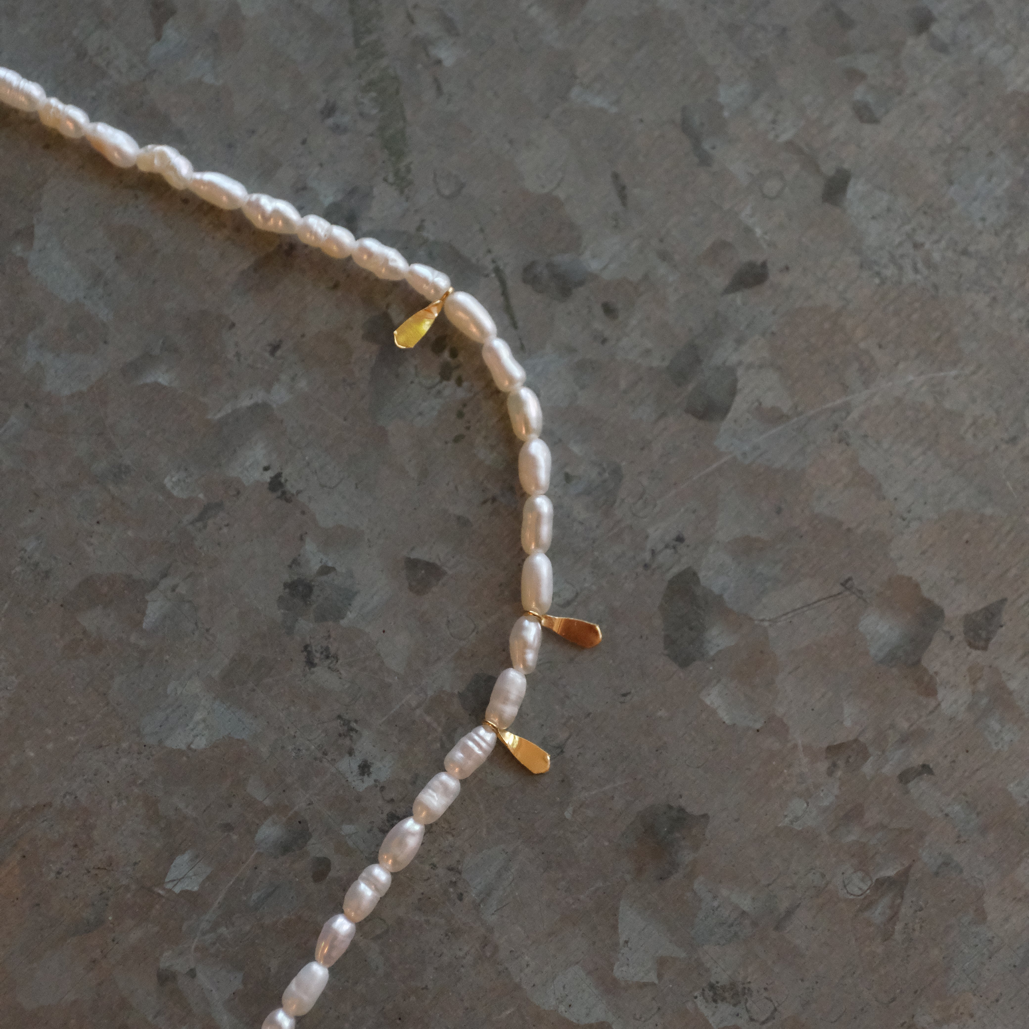 14k + Freshwater Pearl Prickly Pear Necklace - One of a Kind