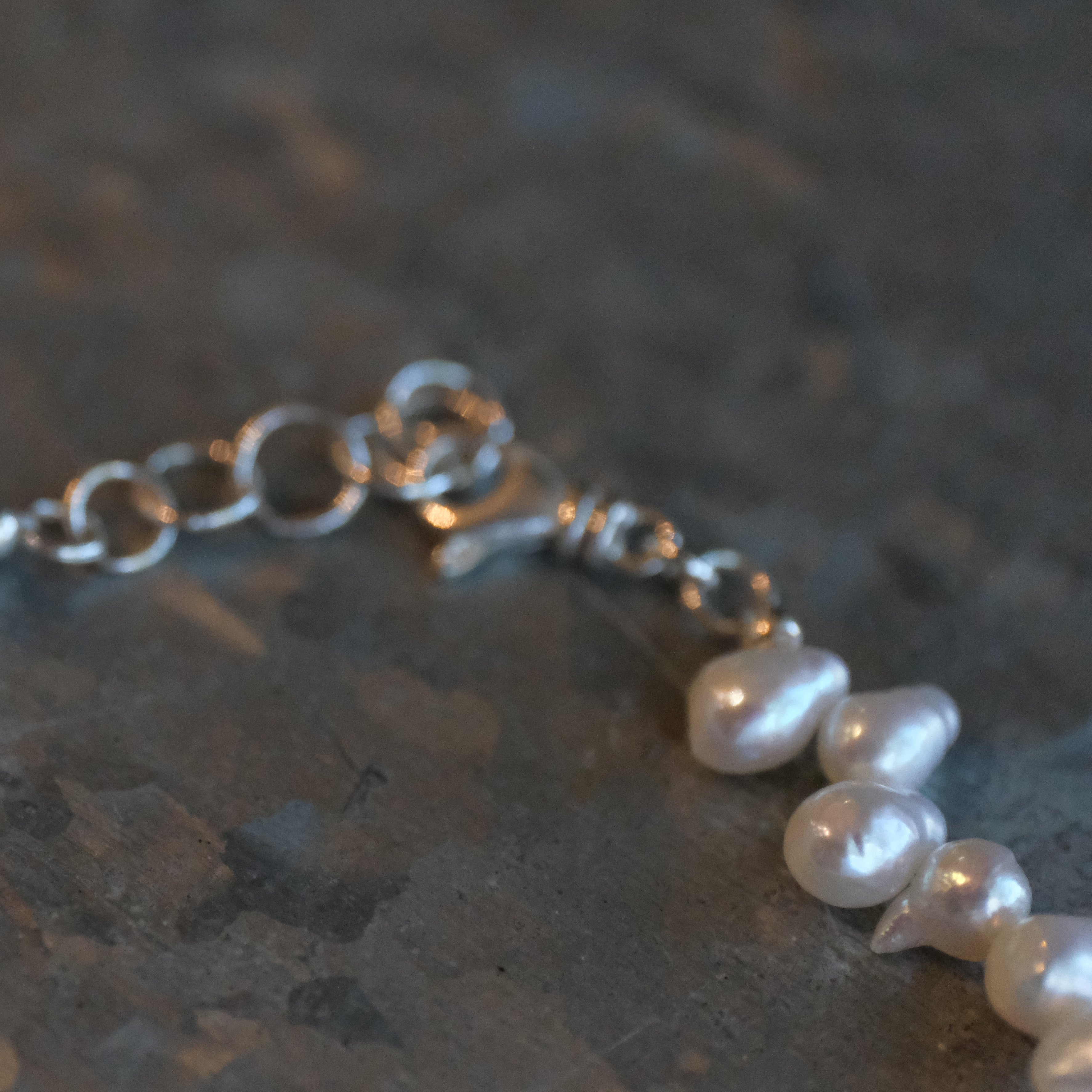 Freshwater Pearl + Sterling Caviar Bracelet