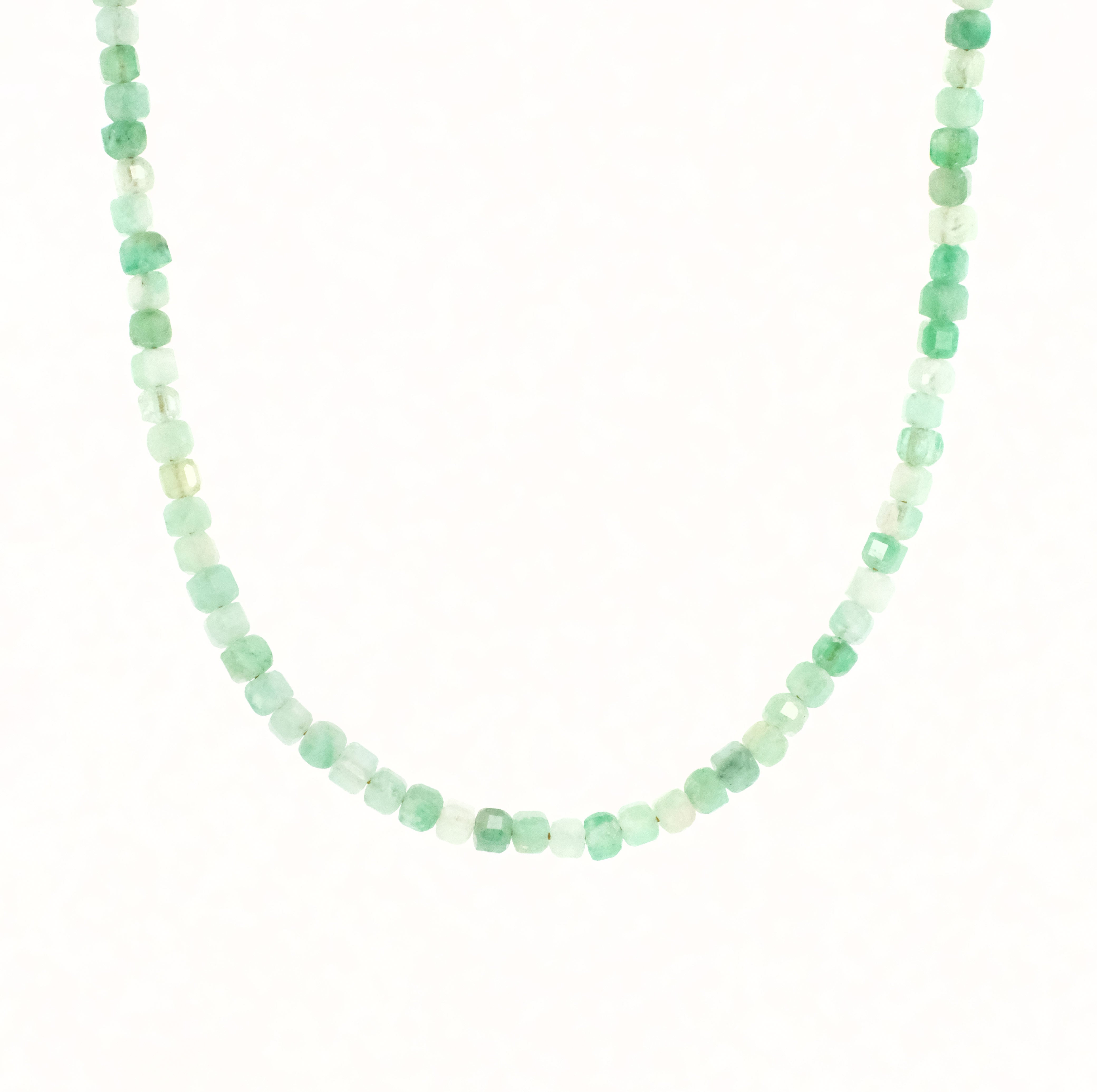 14k Seedling Emerald Necklace