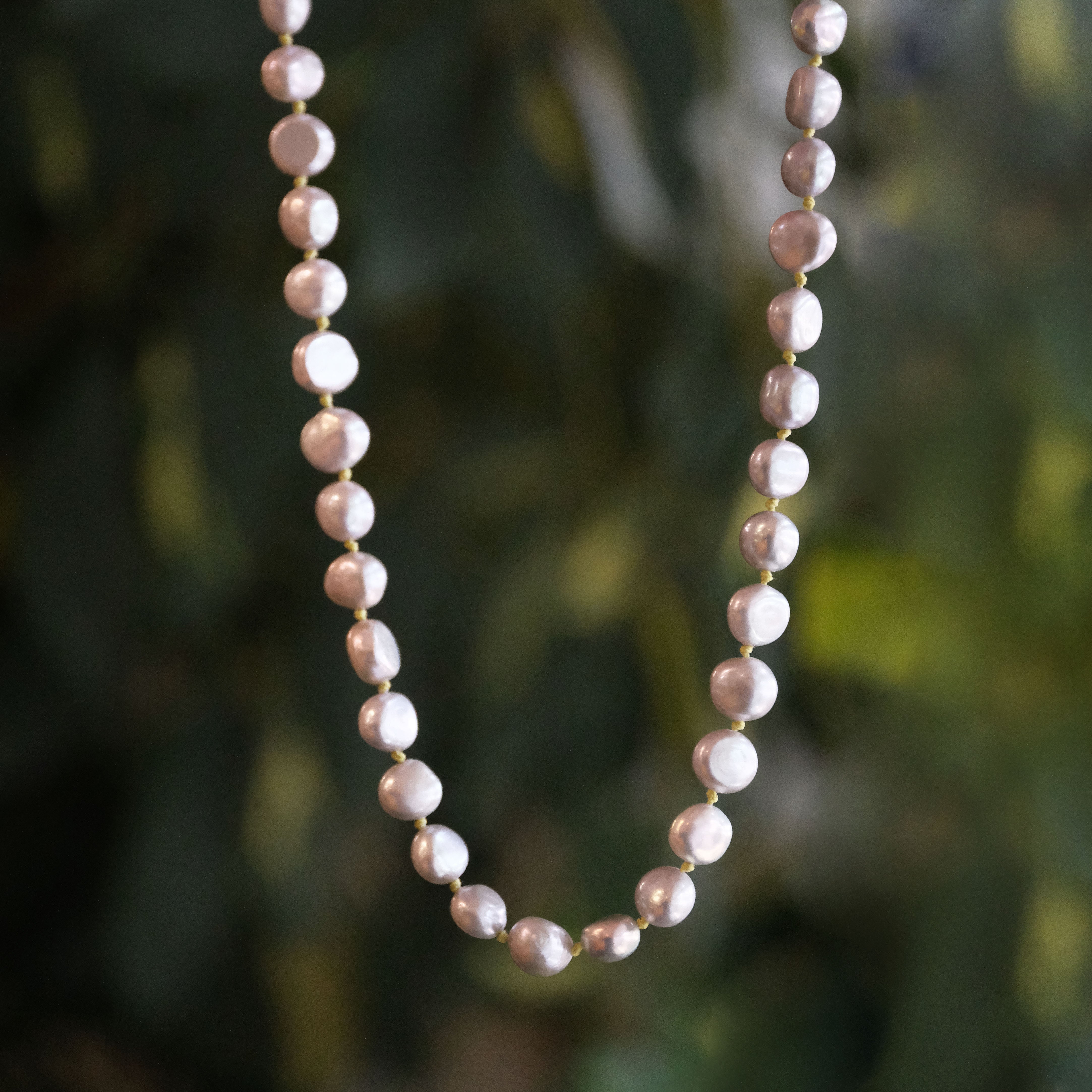 Dove Grey Freshwater Pearl Sprout Necklace - One of a Kind