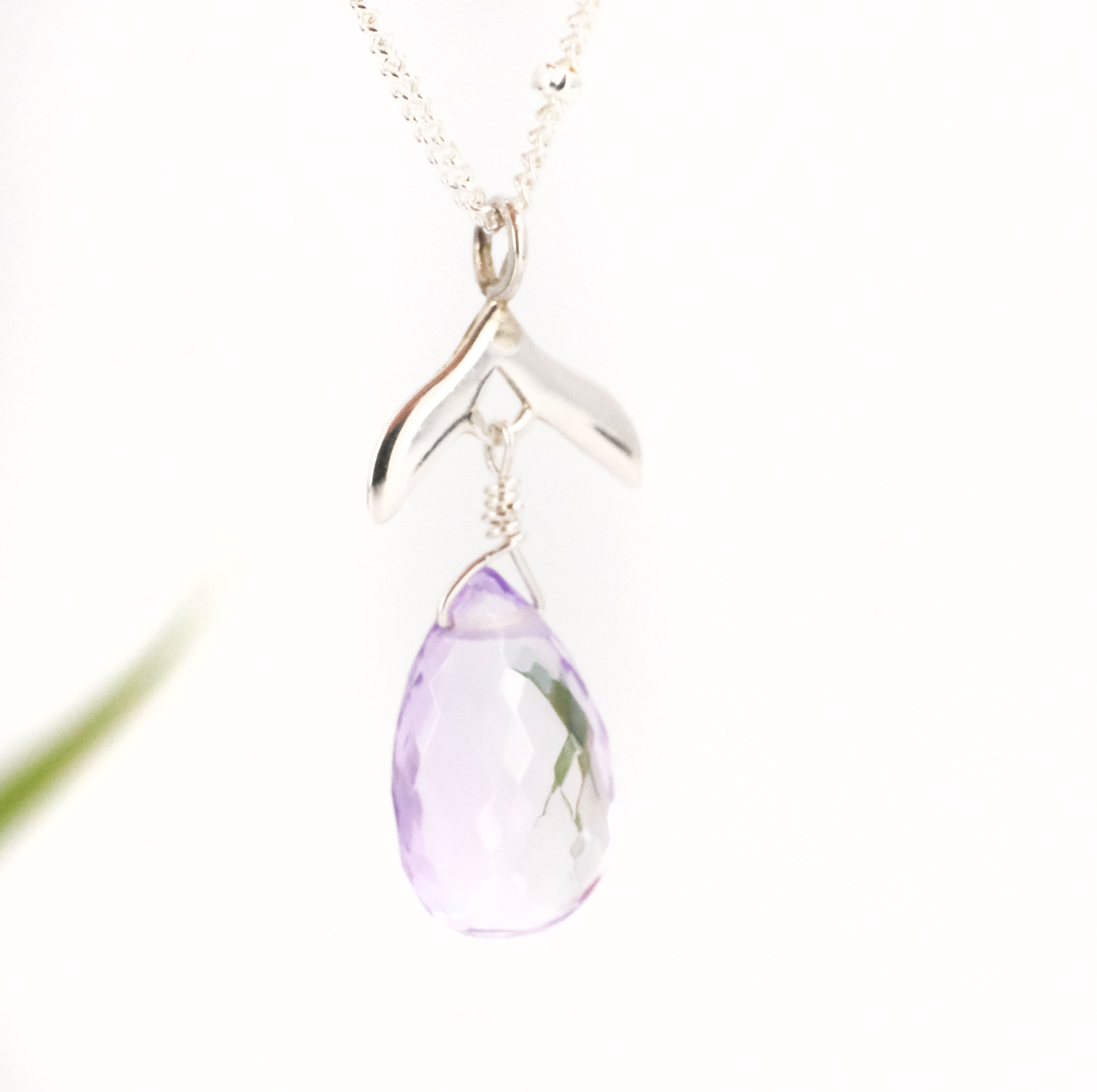 Posy Sterling + Pink Amethyst Necklace