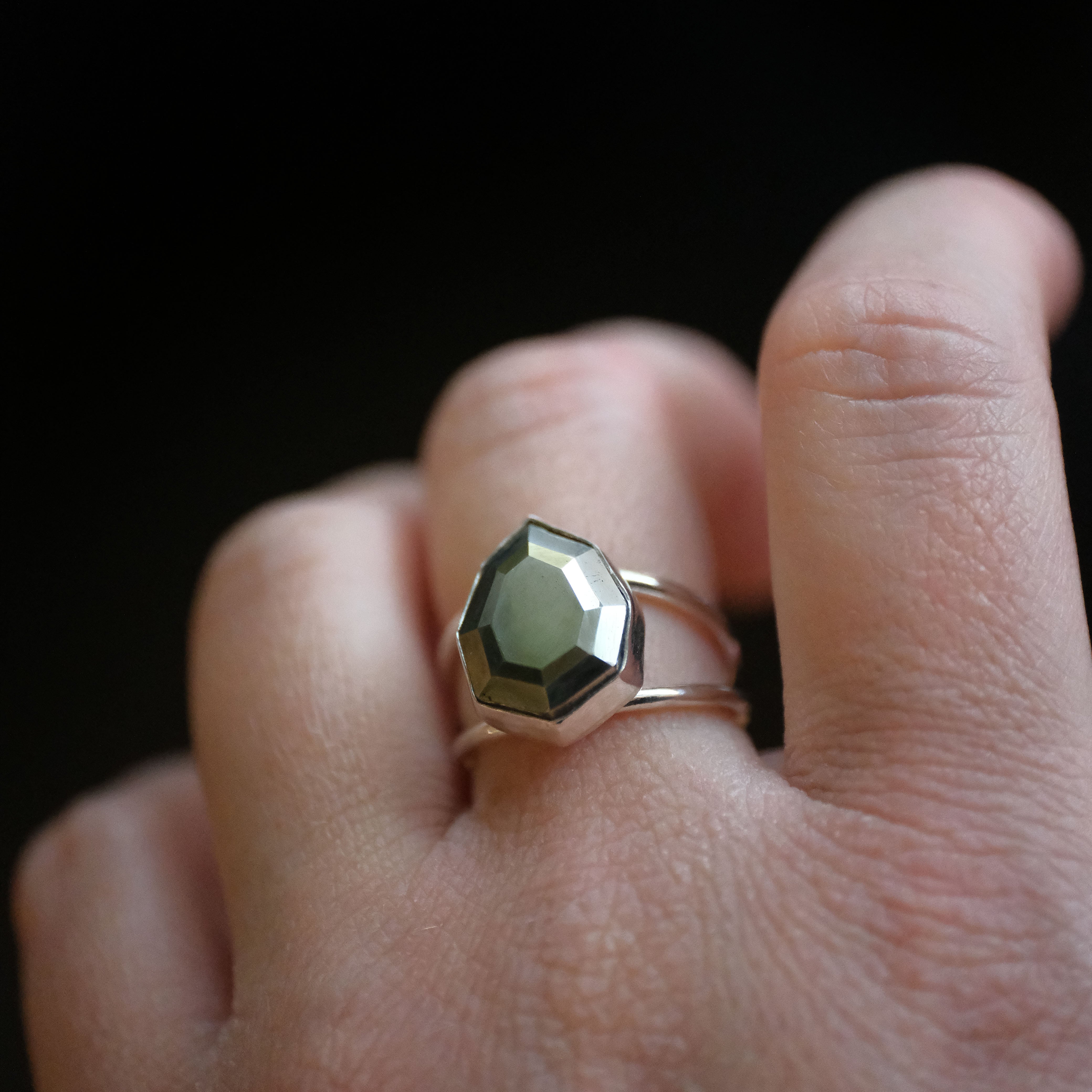 Sterling + Pyrite Vignette Ring (Size 6.5) - One of a Kind